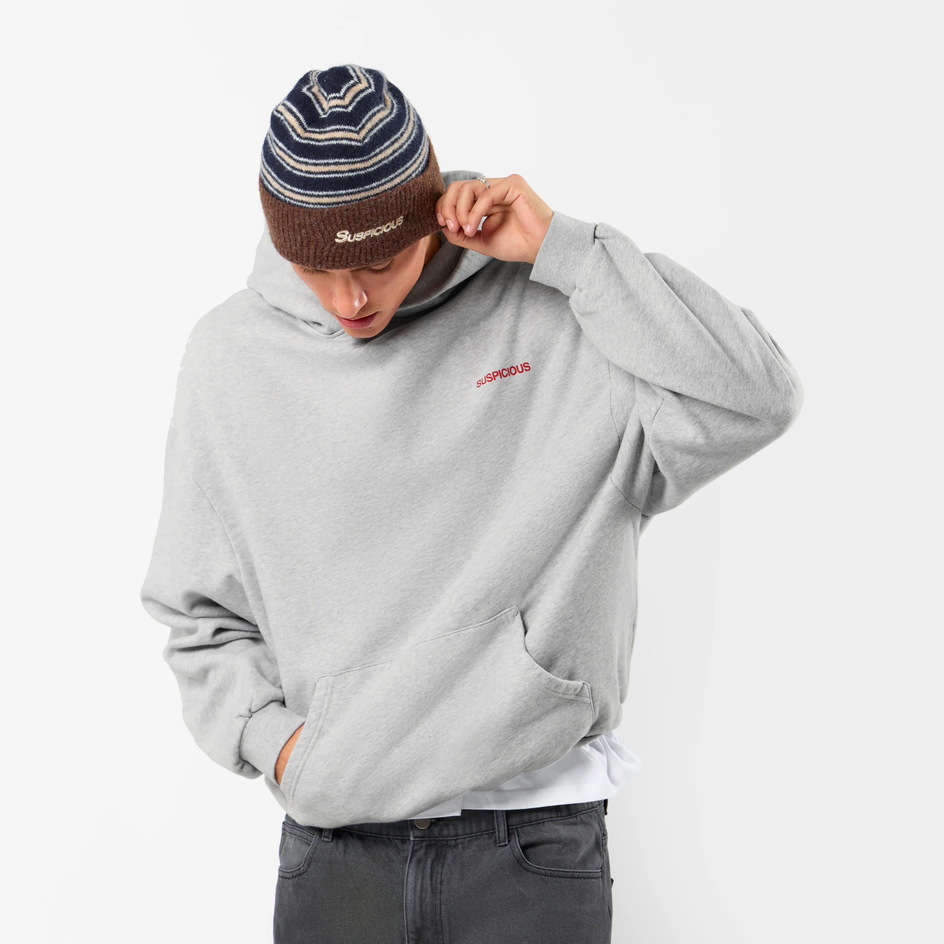 AMS Exclusive / The AMS Store Hoodie - Neutral Heather - Image 3