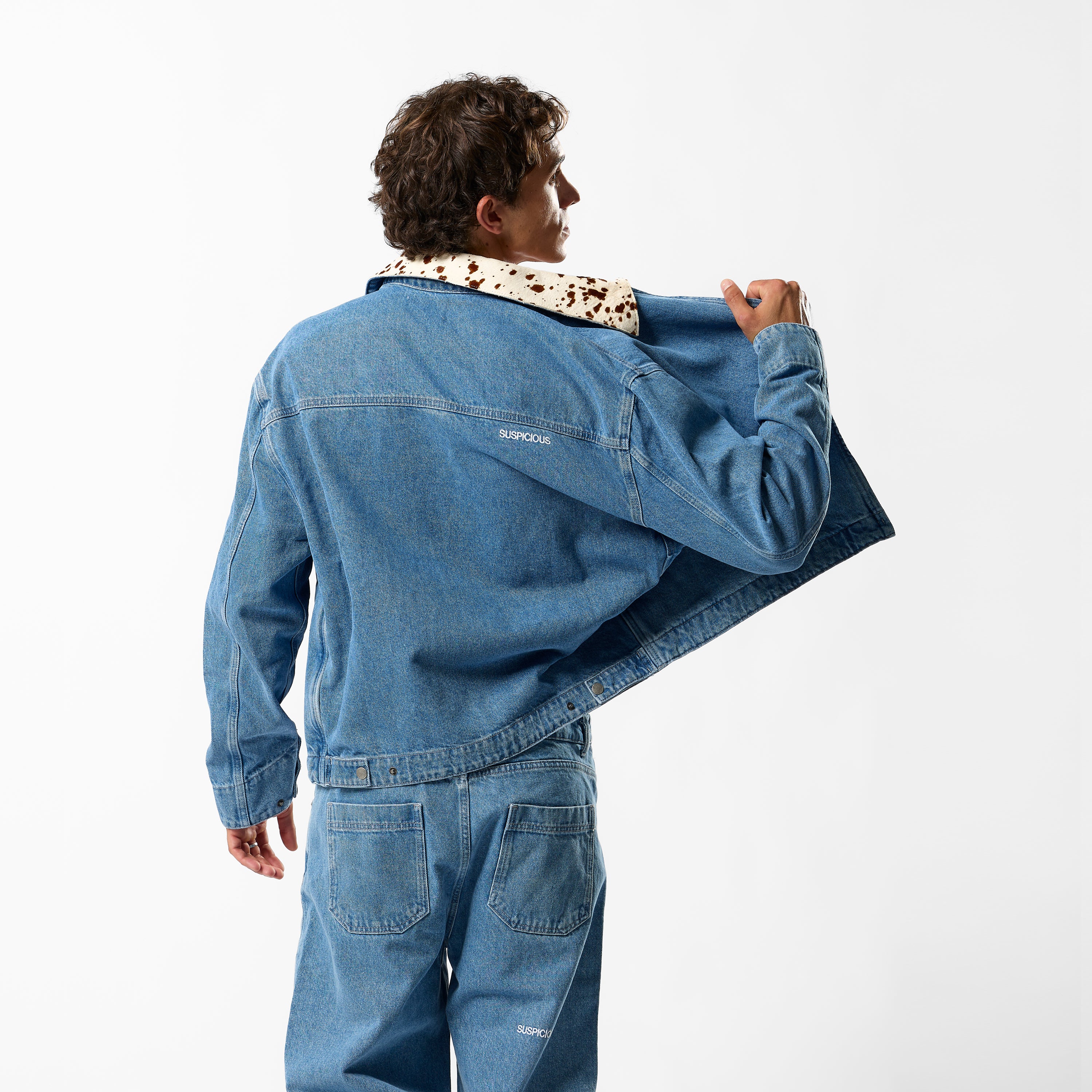 Bella Denim Zip-Up Jacket - Mediterranean Blue - Image 8