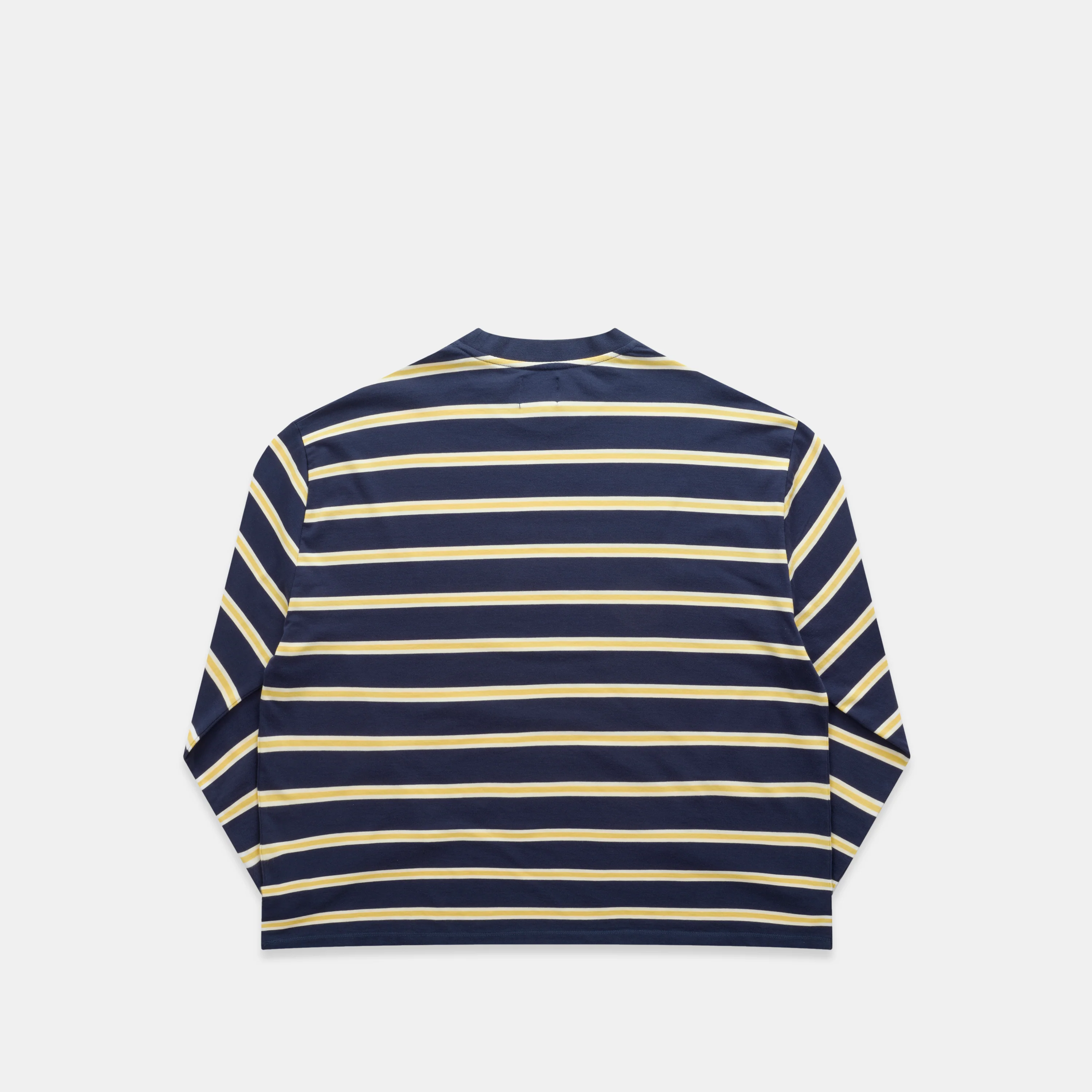 Bestsellers Variants / The Slanted Striped Longsleeve - Nightfall & Yellow - Image 3