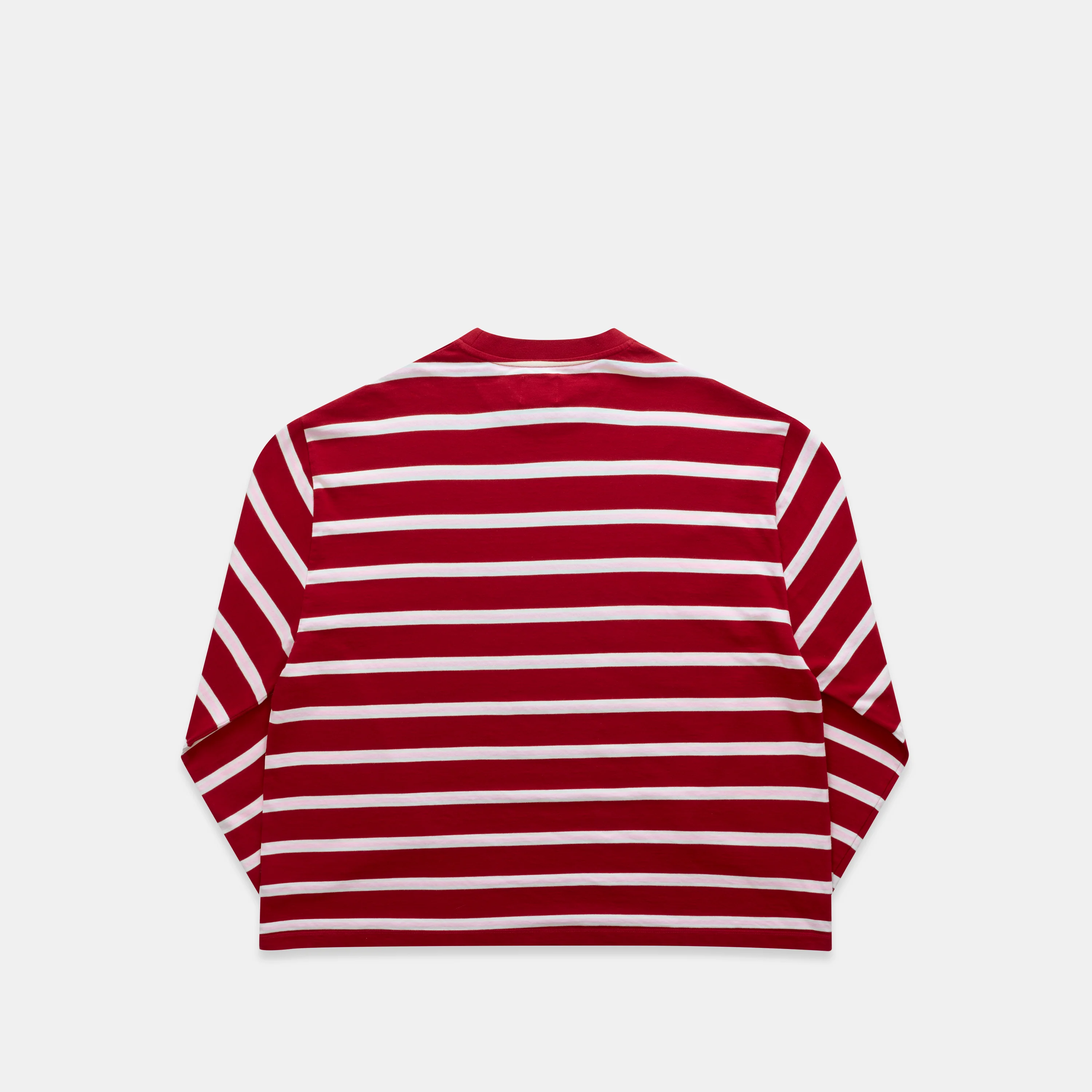 Bestsellers Variants / The Slanted Striped Longsleeve - Ruby Red & Pink - Image 3