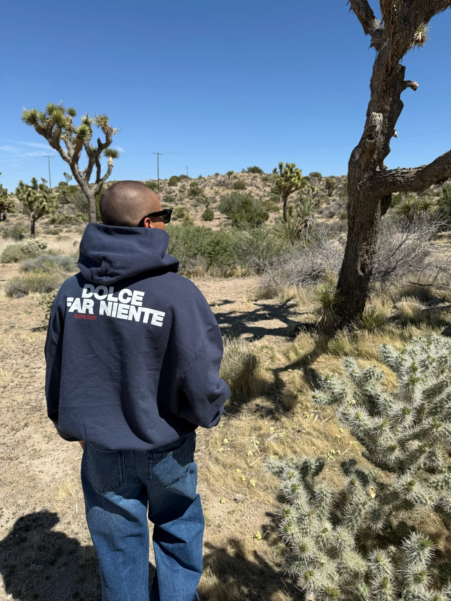Buongiorno / Dolce Far Niente Hoodie - Dark Blue - Image 5