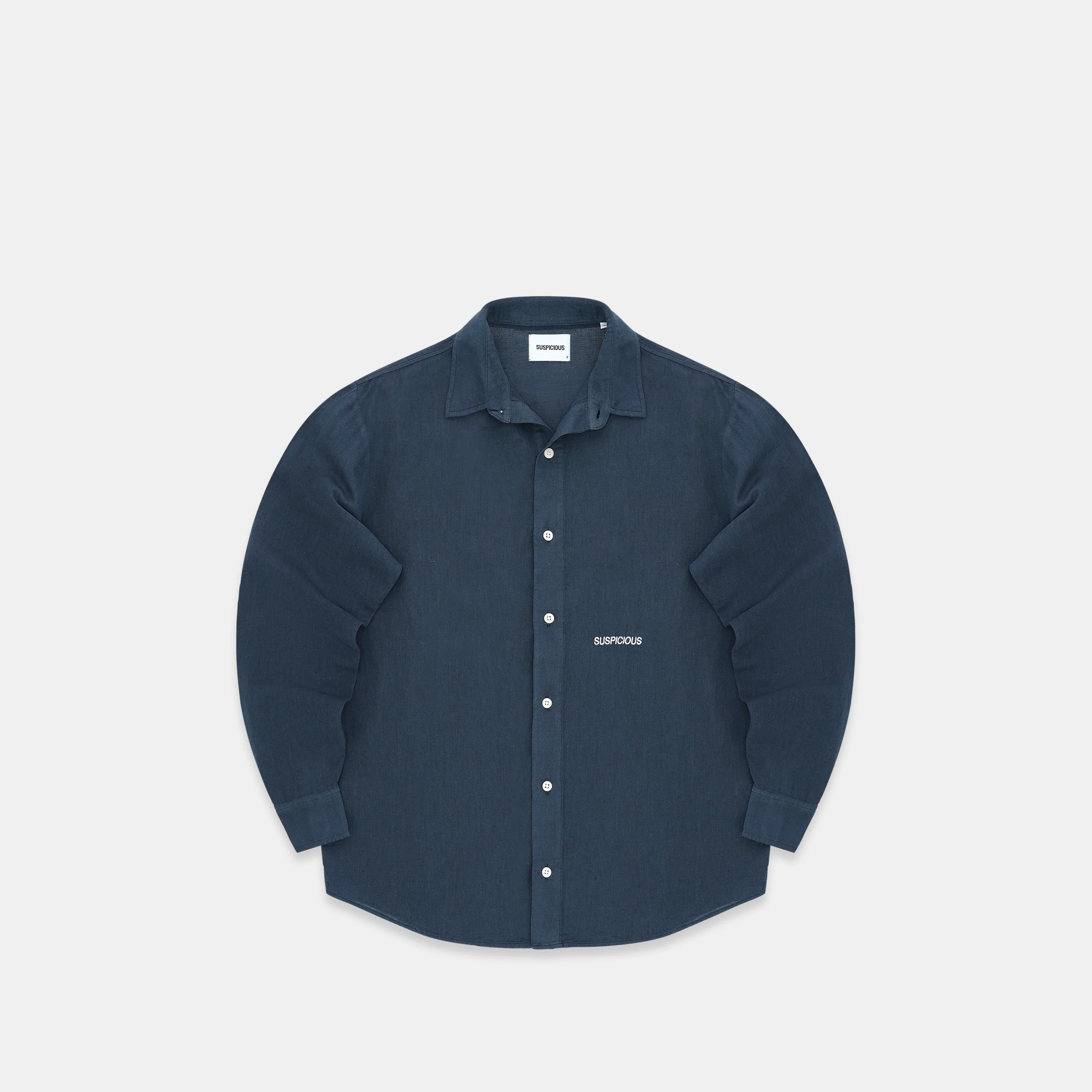 C&L / Essentials Linen Longsleeve Shirt - Coastal Blue