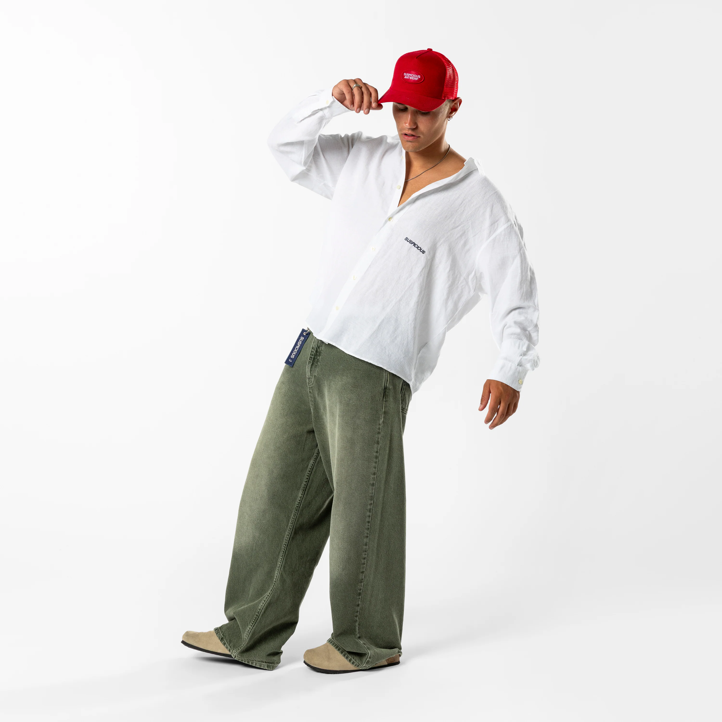 C&L / Essentials Linen Longsleeve Shirt - White - Image 5