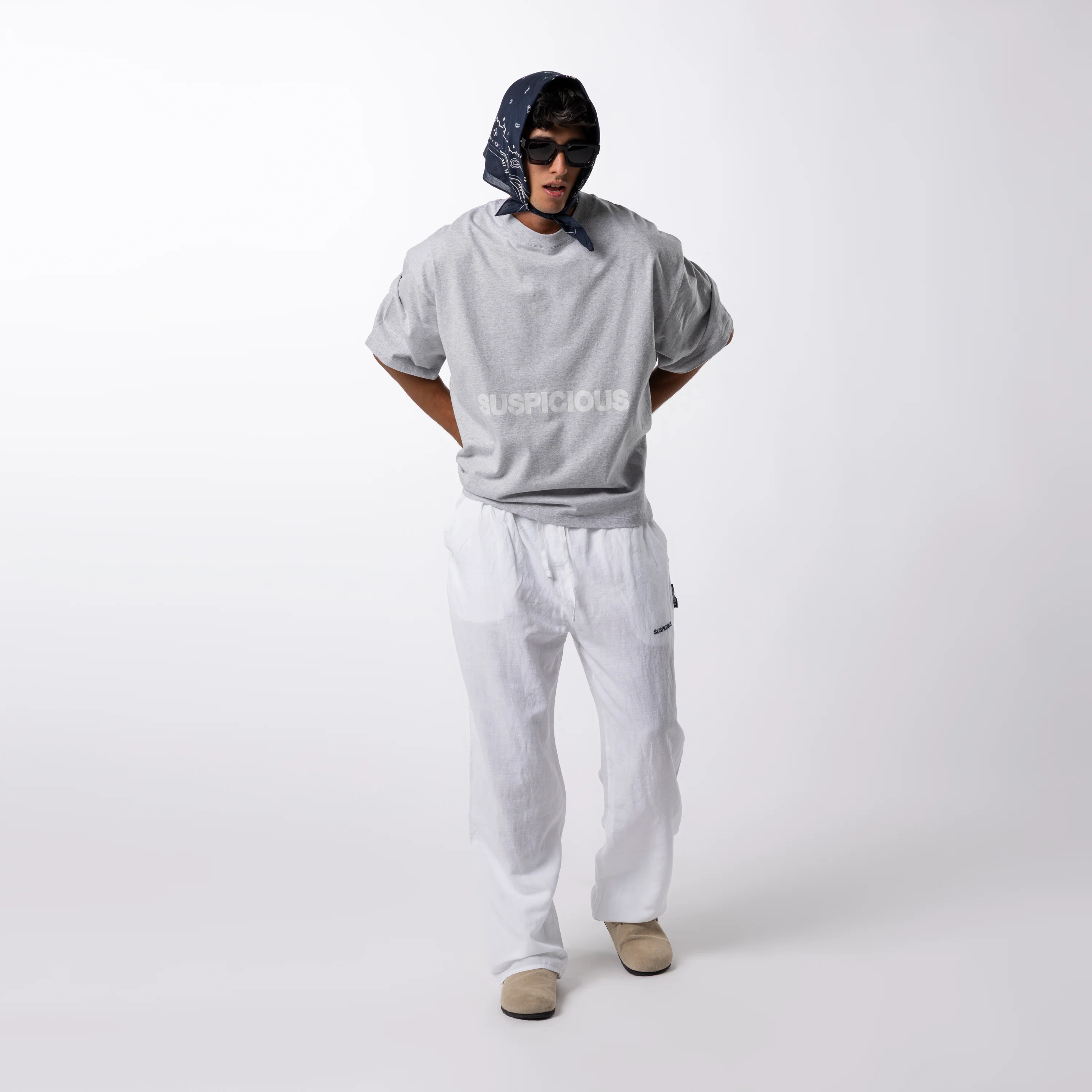 C&L / Essentials Linen Pants - White - Image 4