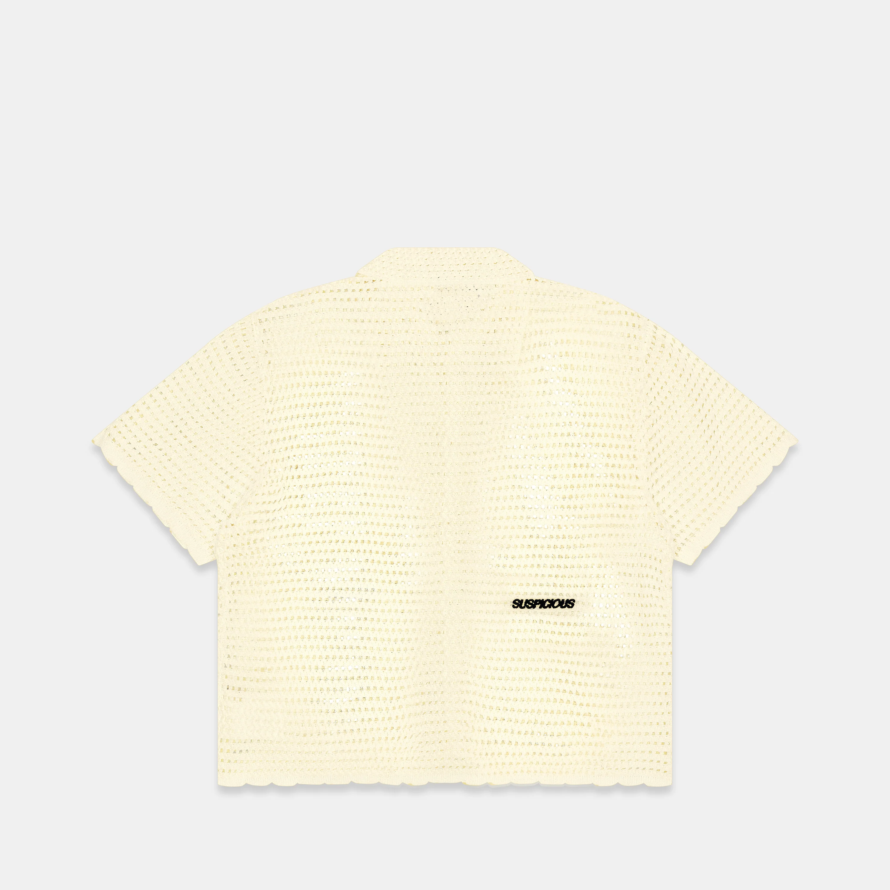C&L / Essentials Crochet Shortsleeve Shirt - Natural - Image 3
