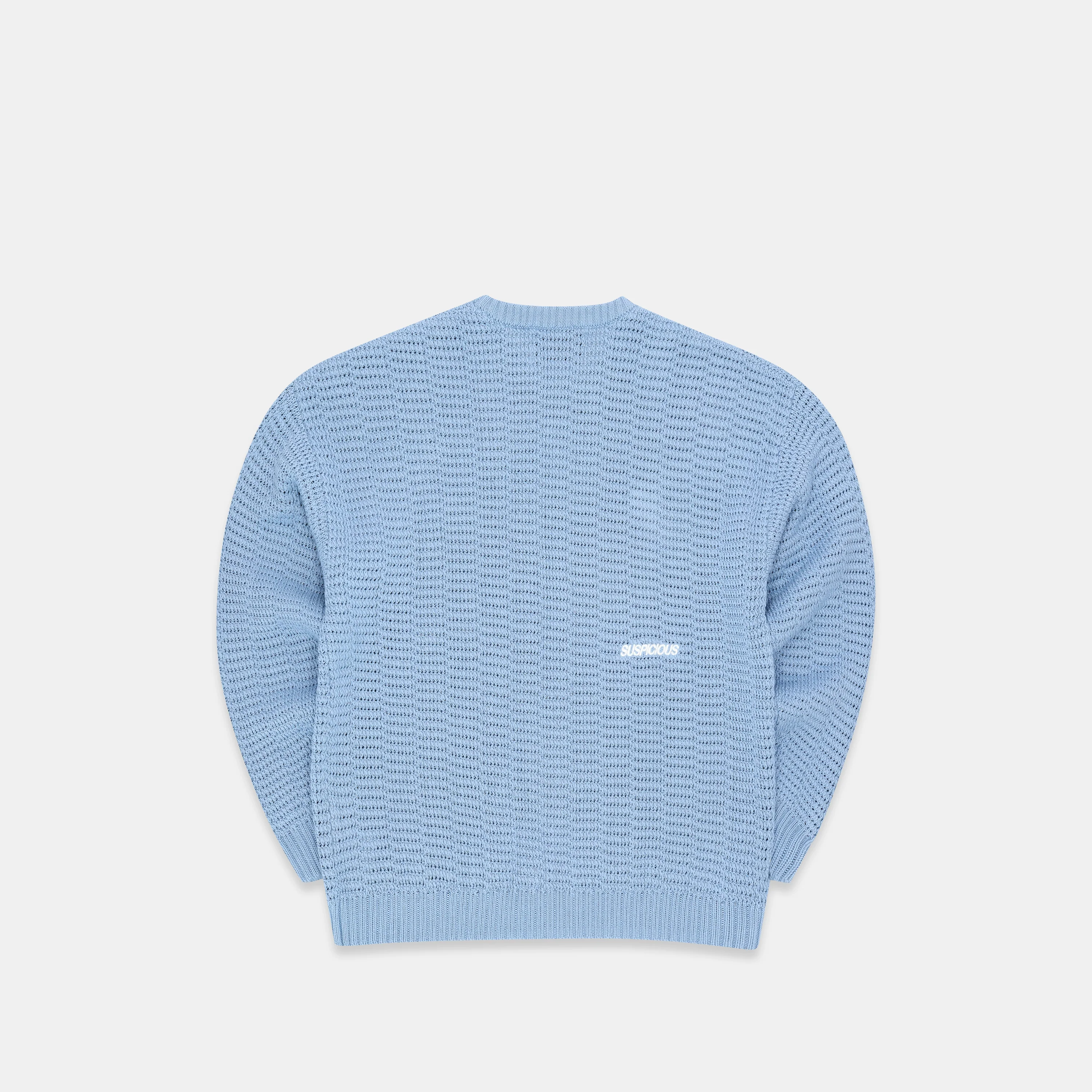 C&L / Essentials Crochet Sweat - Coral Blue - Image 3