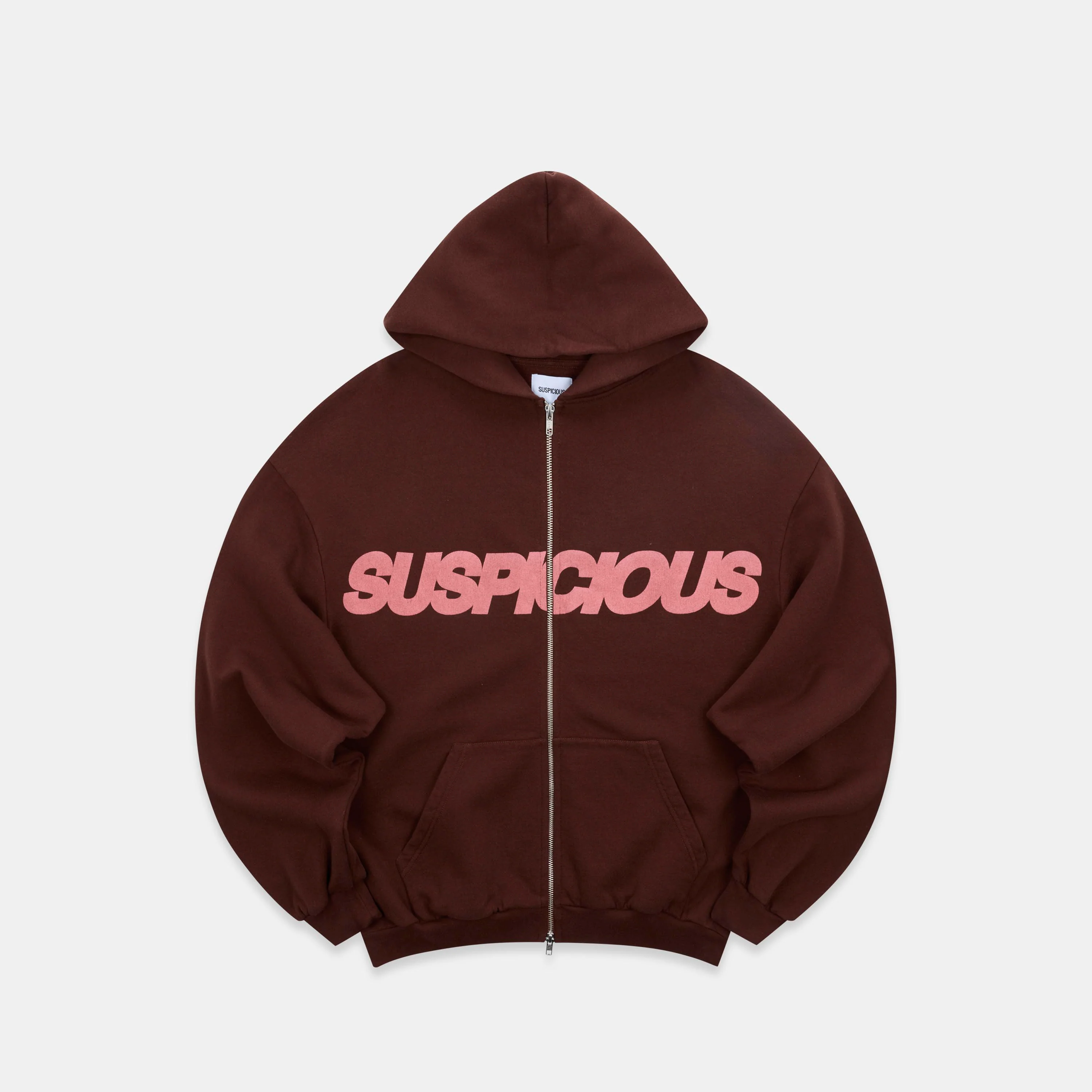 Camo / Base Zip-Up Hoodie - Burnt Mahogany