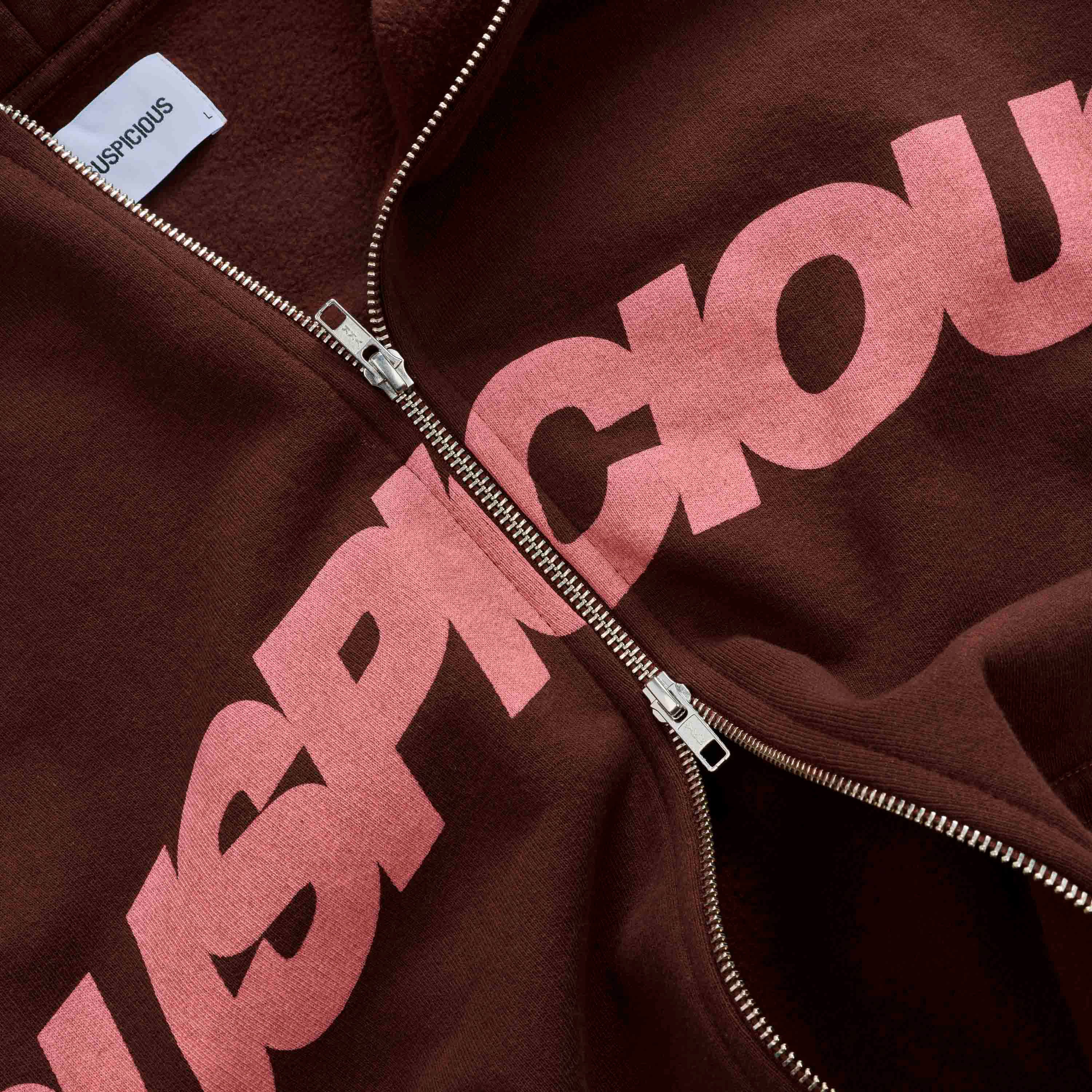 Camo / Base Zip-Up Hoodie - Burnt Mahogany - Image 4