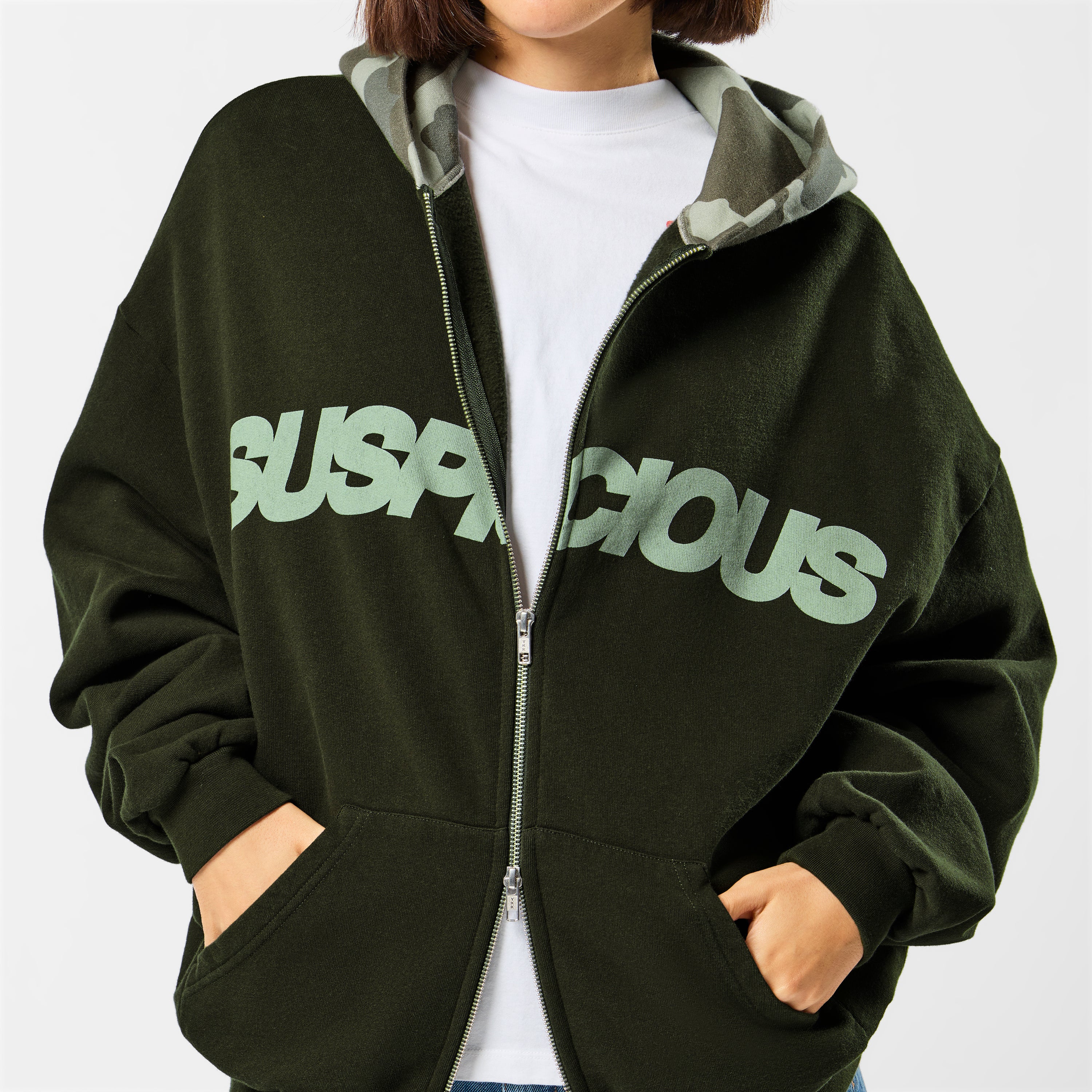 Camo / Base Zip-Up Hoodie - Tarmac - Image 9