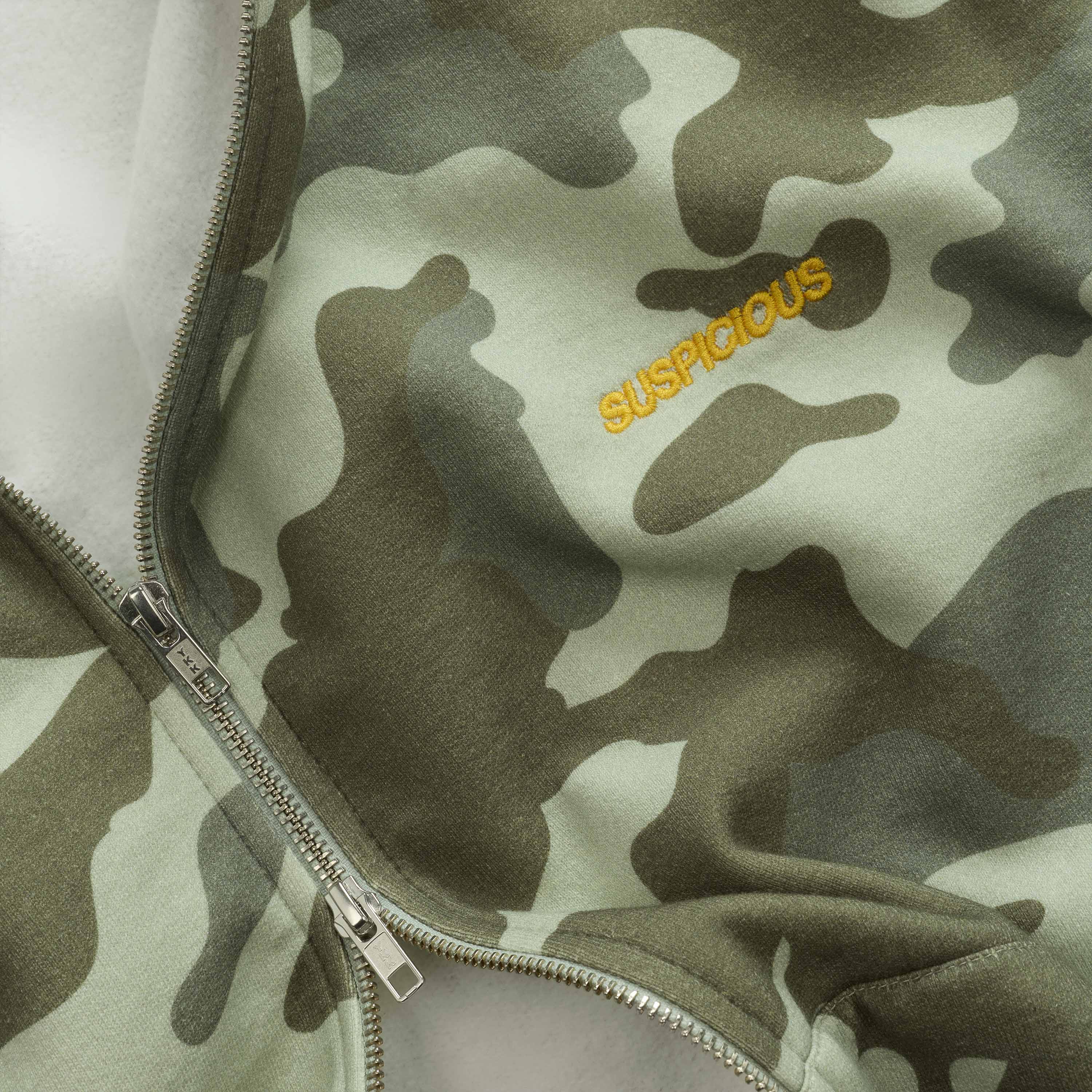 Camo / Essentials Zip-Up Hoodie - Green Camo - Image 4