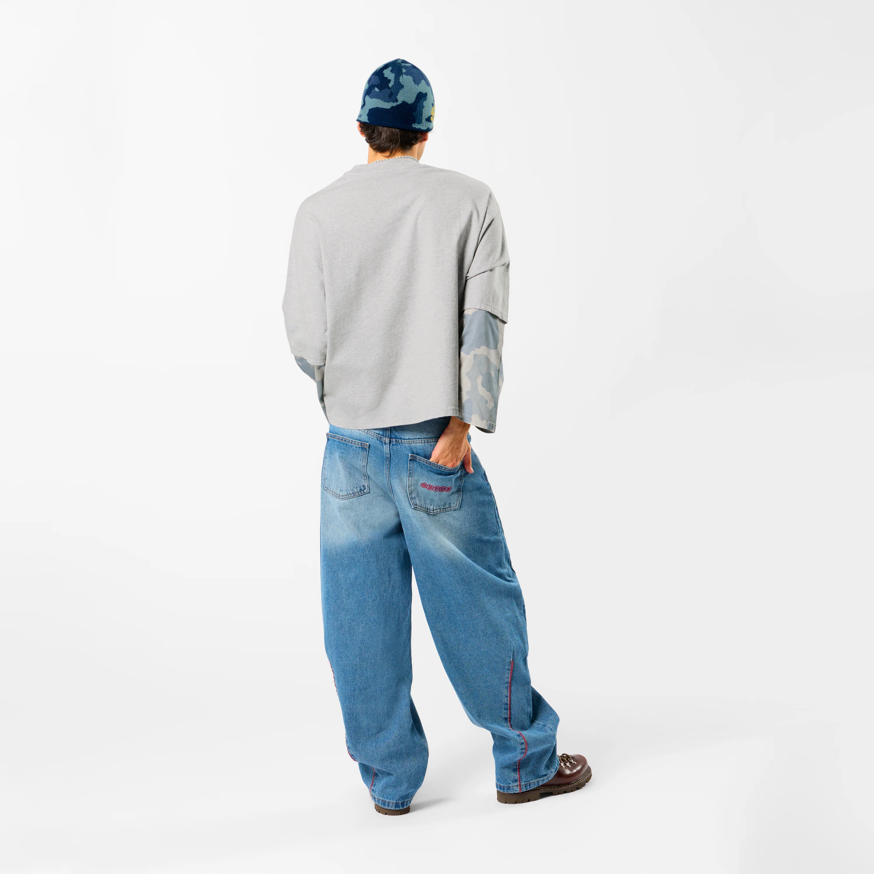 Camo / Glacier Camo Layered Longsleeve - Neutral Heather - Image 6