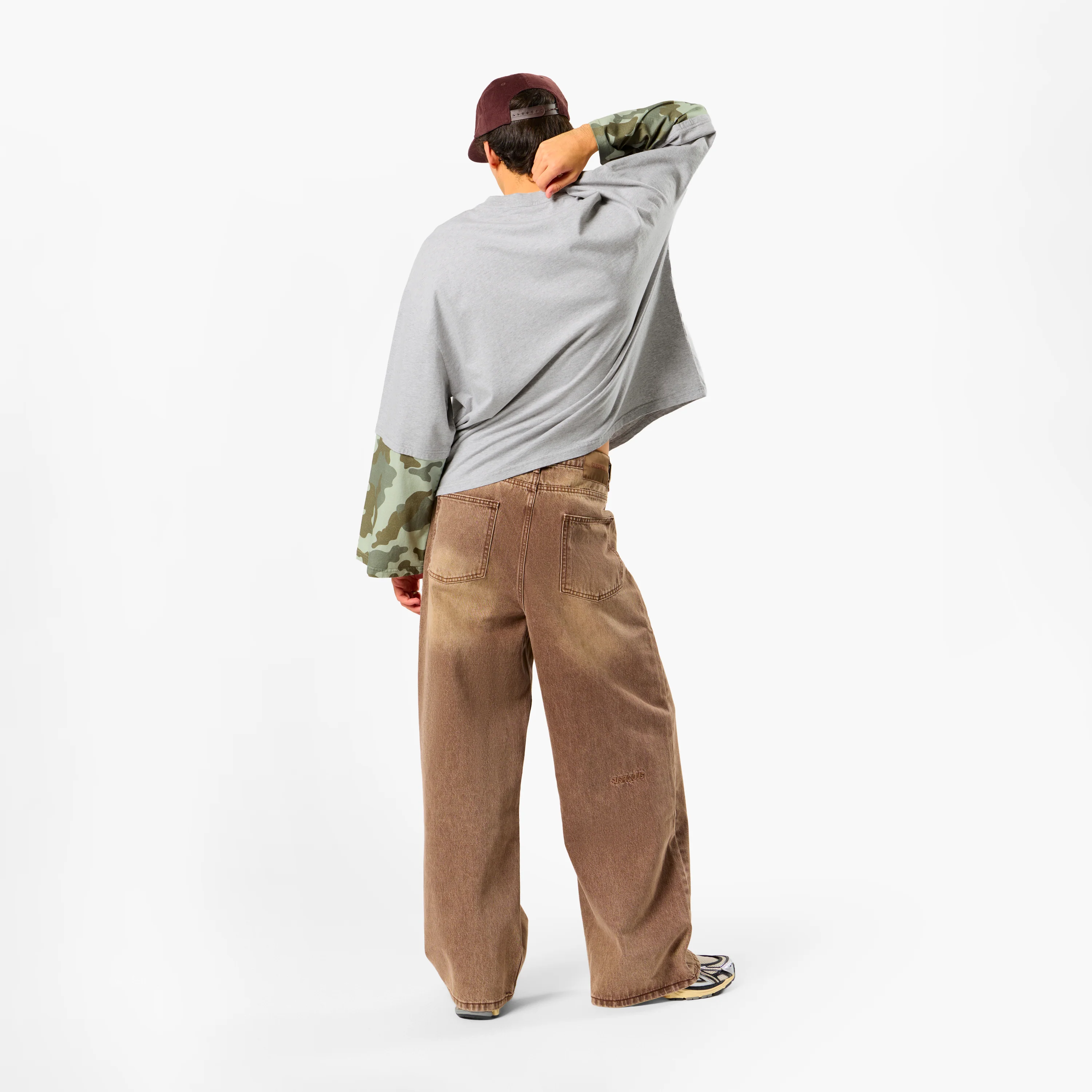 Camo / Green Camo Layered Longsleeve - Neutral Heather - Image 7