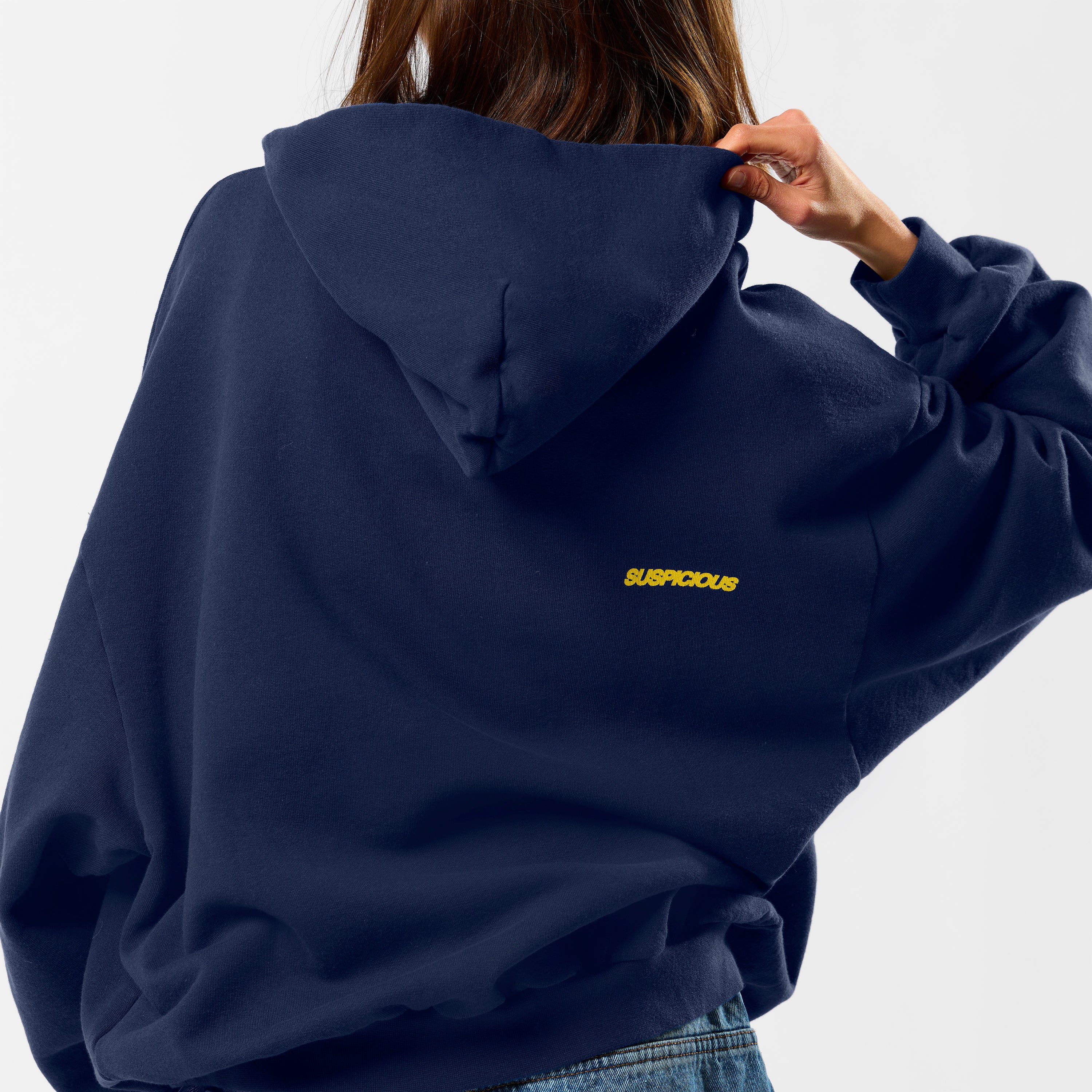 Camo / Slanted Hoodie - Deep Navy - Image 3