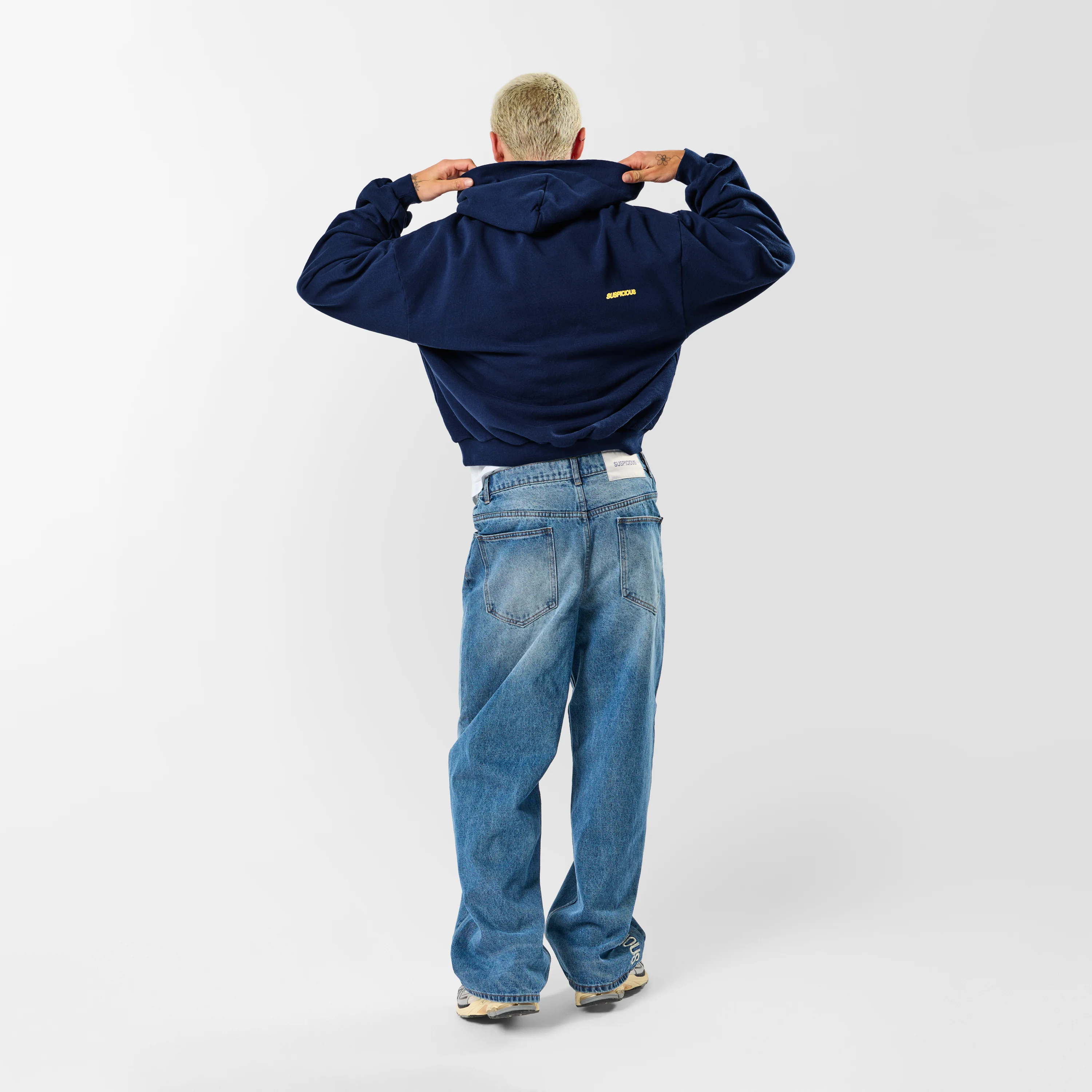 Camo / Slanted Hoodie - Deep Navy - Image 8