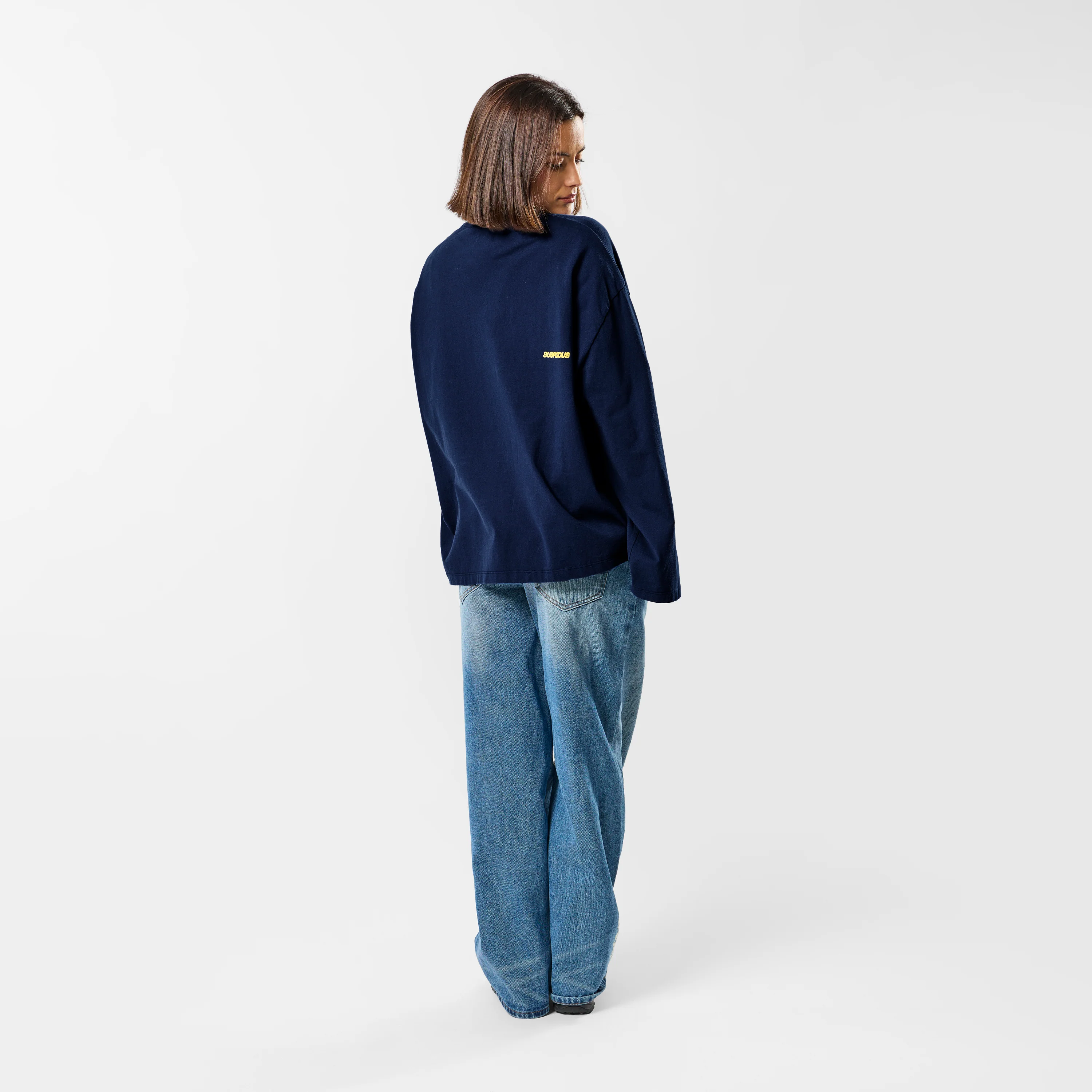 Camo / Slanted Longsleeve - Deep Navy - Image 4