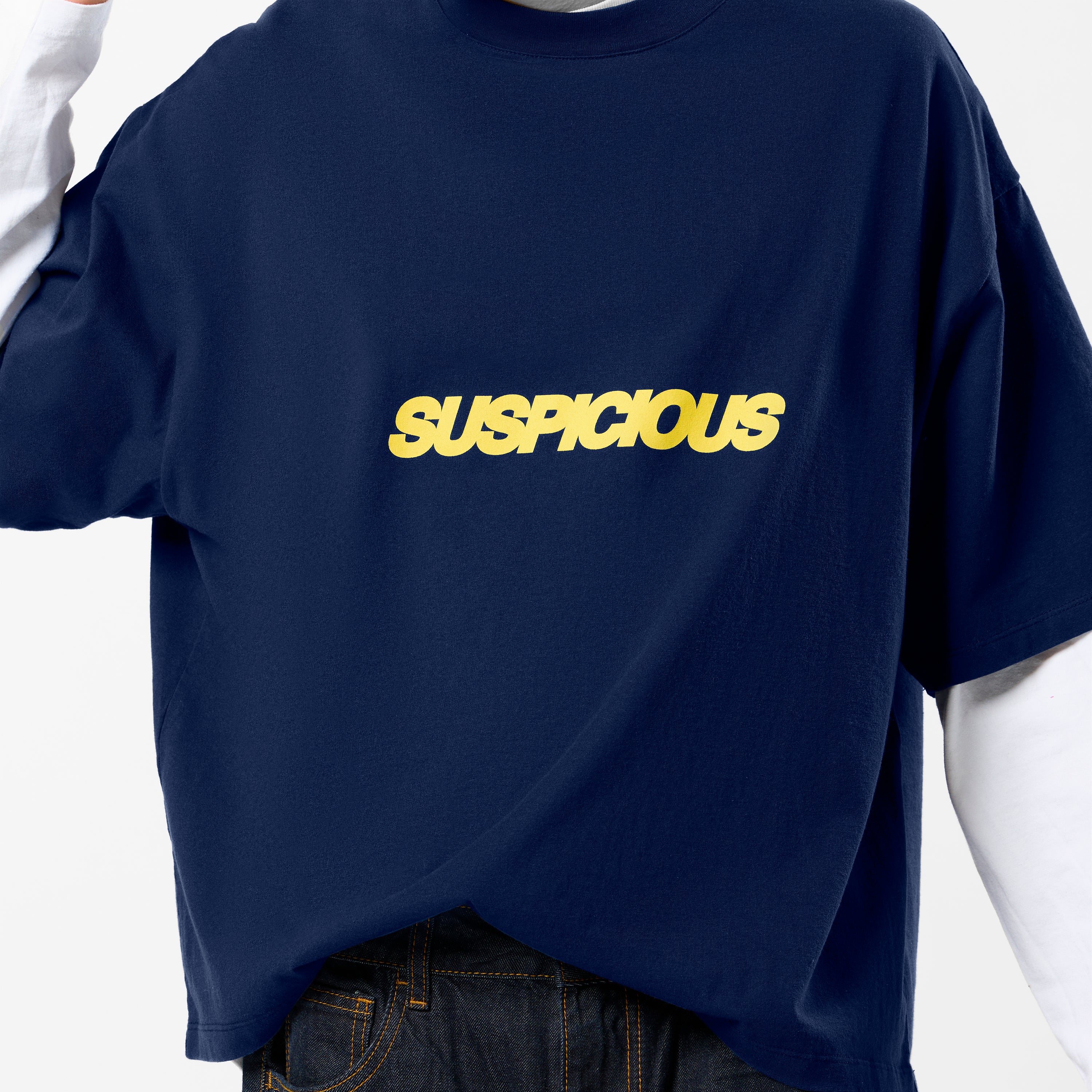 Camo / Slanted Tee - Deep Navy - Image 6