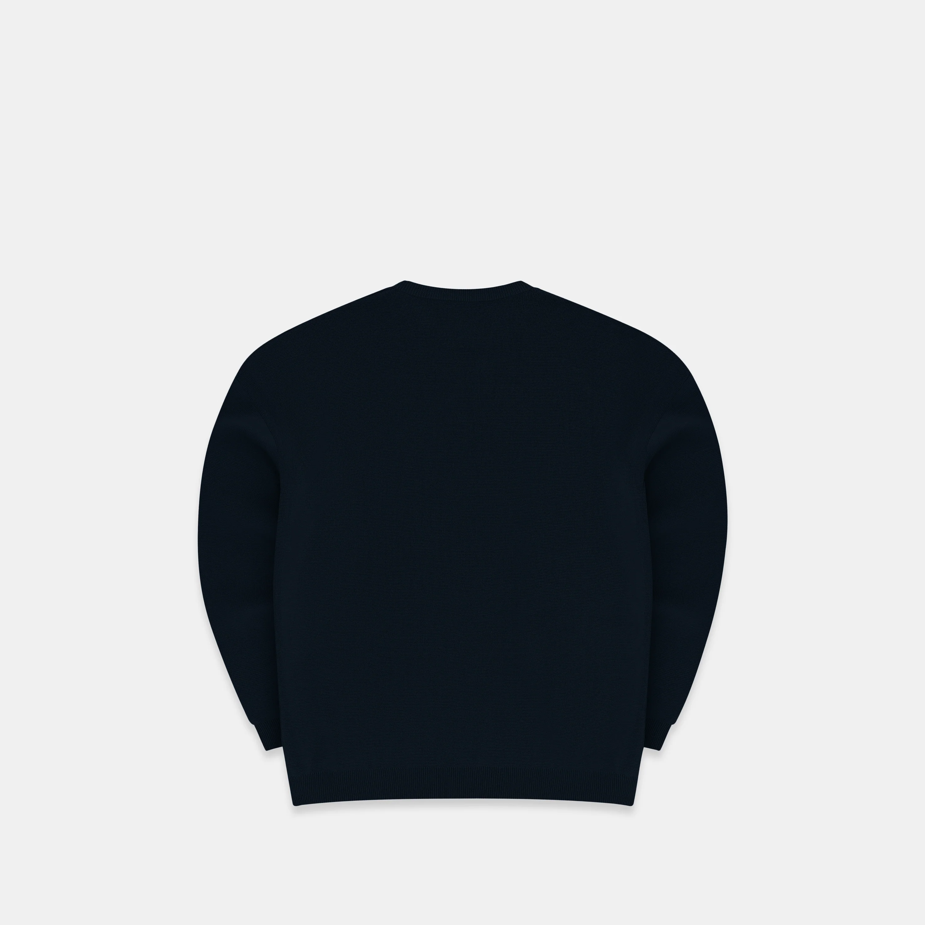 PL / The Smiley Knitted Sweat - Navy - Image 3