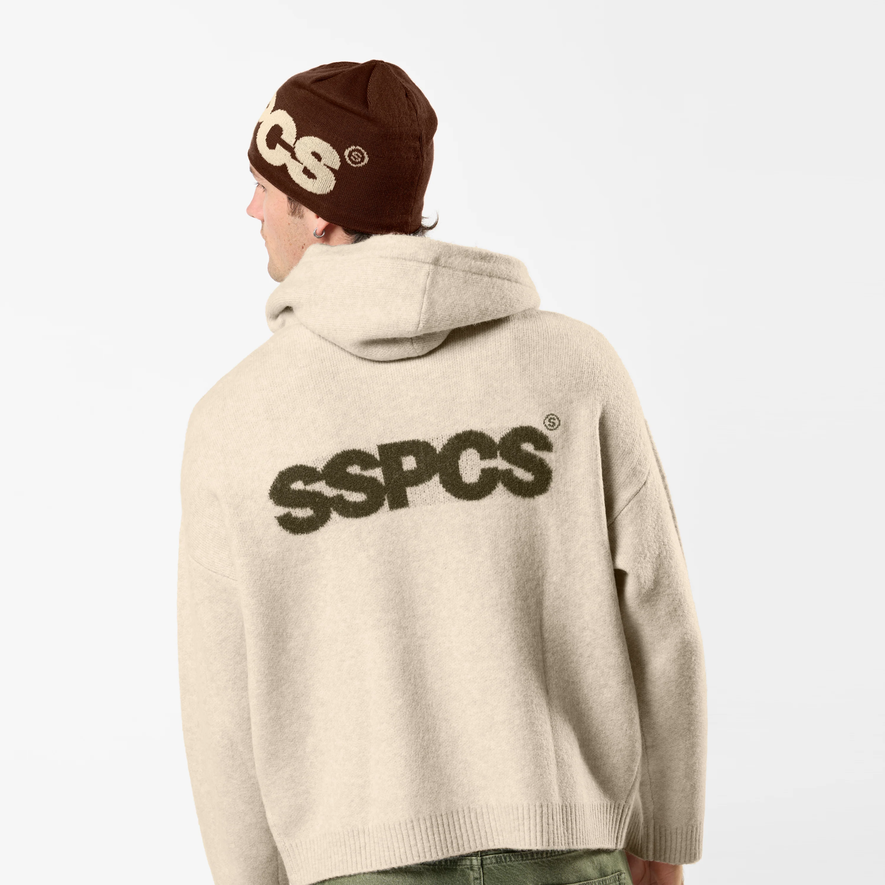 Fall / Backmark Knitted Zipped Hoodie - Dune - Image 6