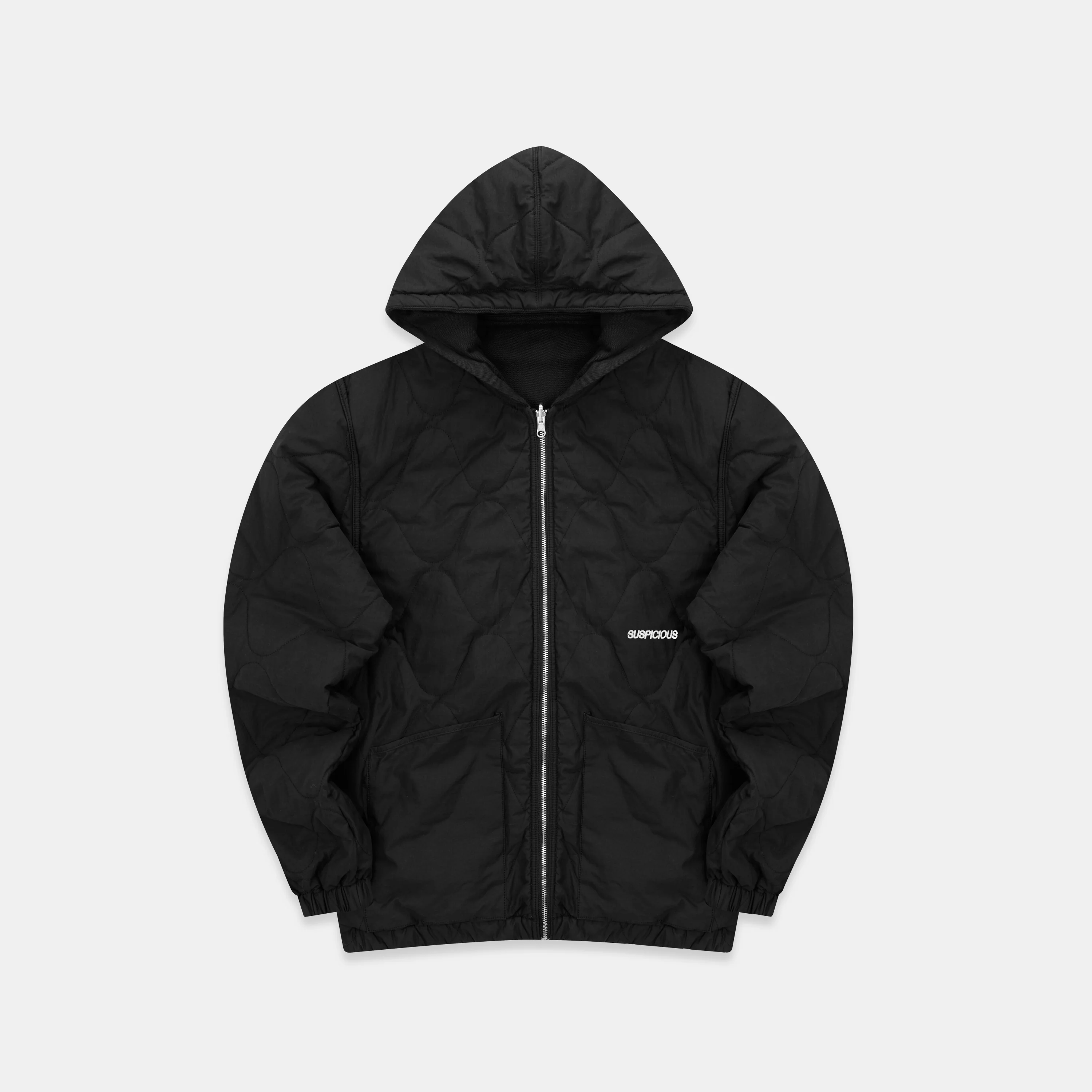 Fall / Reversible Canvas Hooded Jacket - Black - Image 10