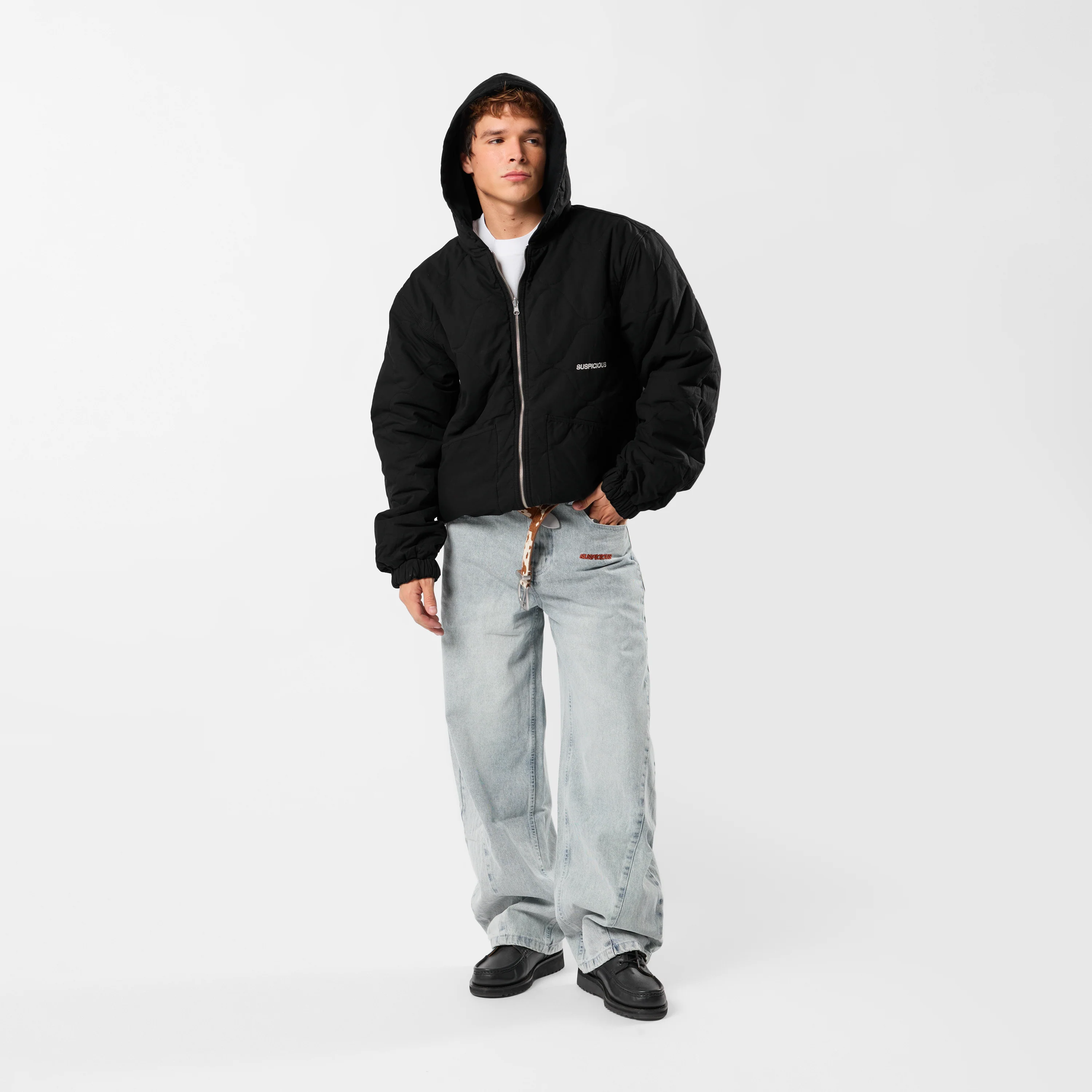 Fall / Reversible Canvas Hooded Jacket - Black - Image 14