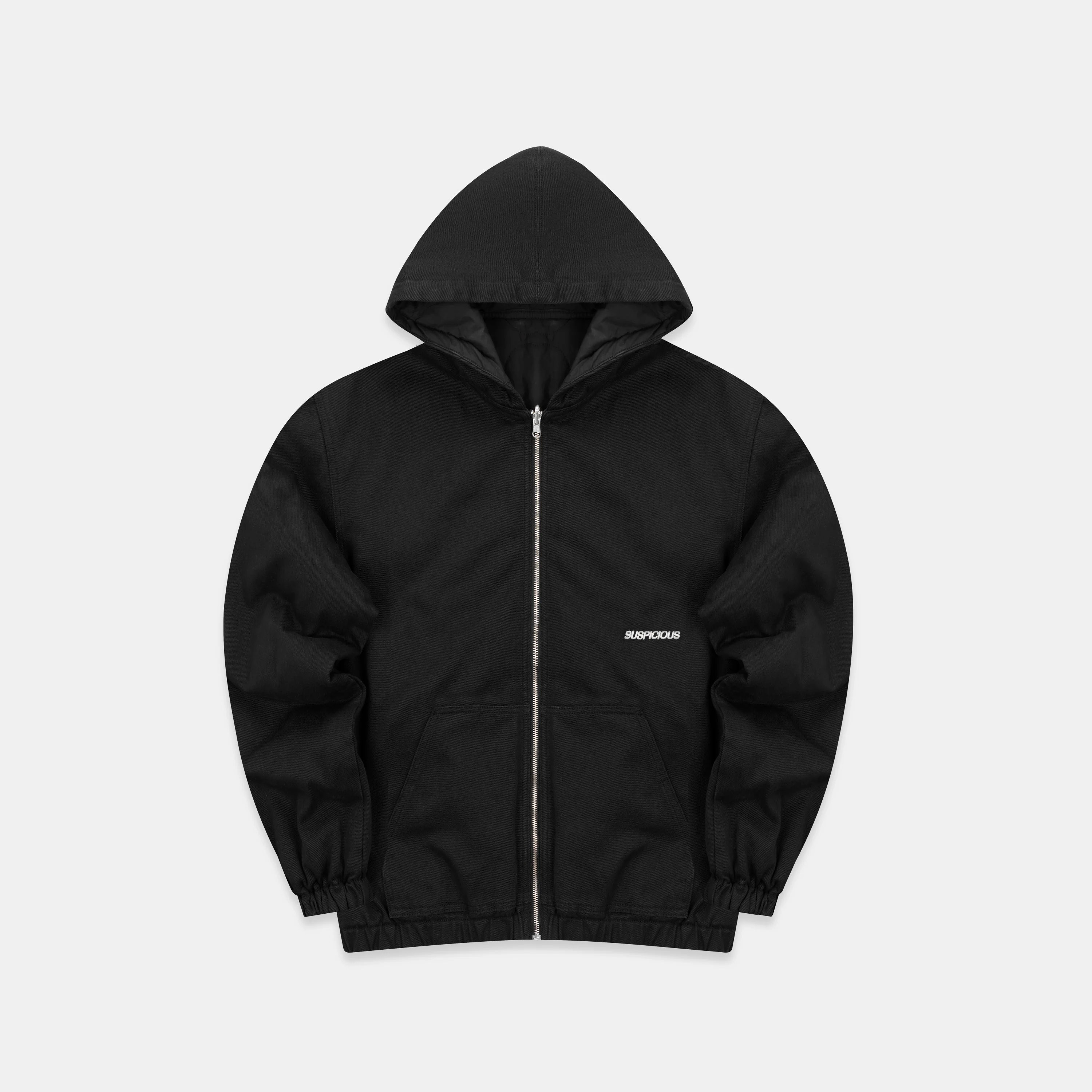 Fall / Reversible Canvas Hooded Jacket - Black - Image 7