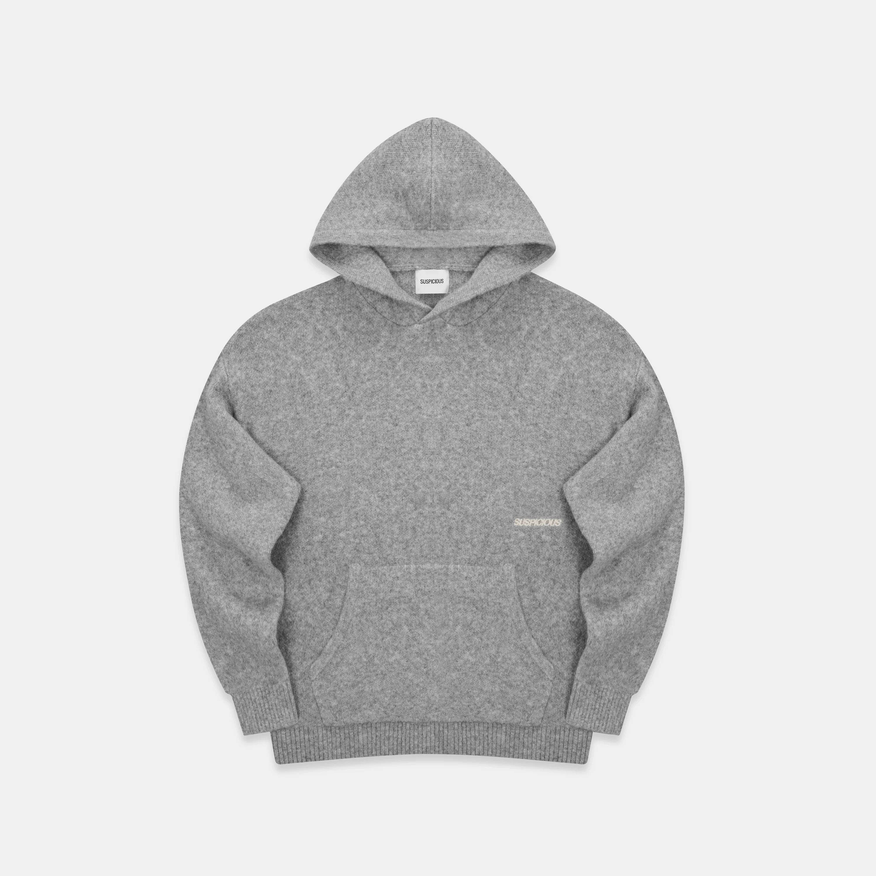 Fall / The SUS Knitted Hoodie - Heather Grey - Image 10