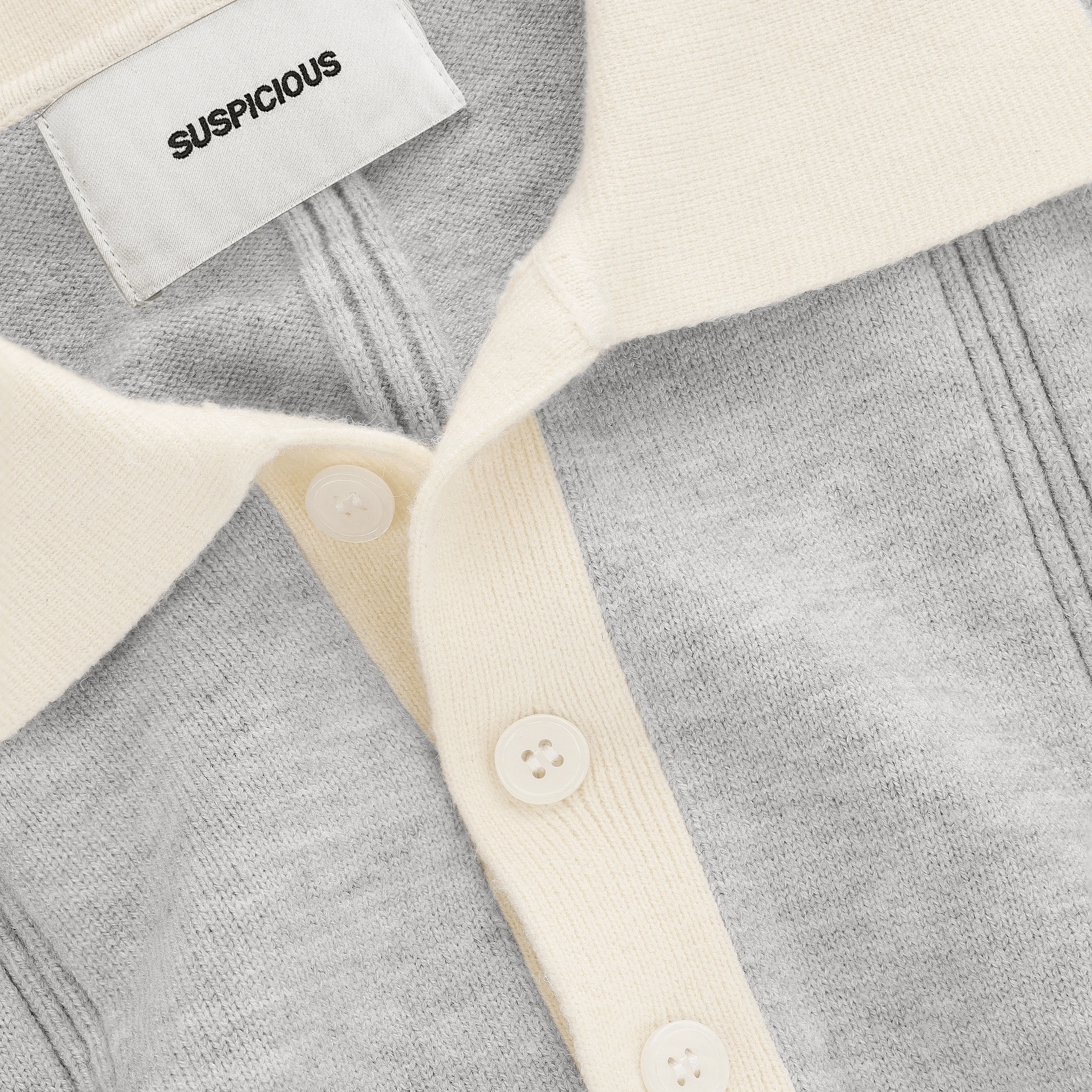 Football / Knitted Football Polo - Neutral Heather - Image 3
