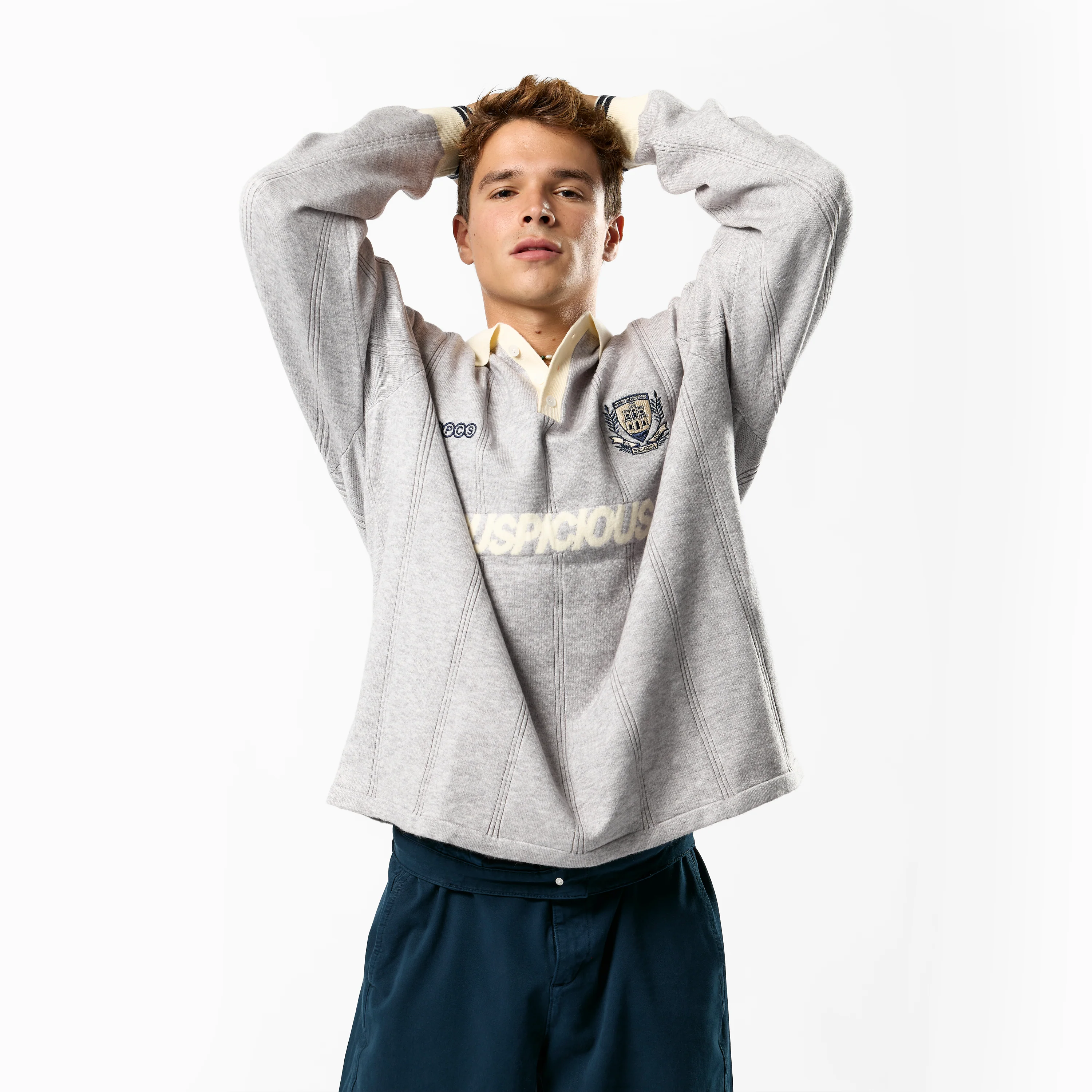 Football / Knitted Football Polo - Neutral Heather - Image 9