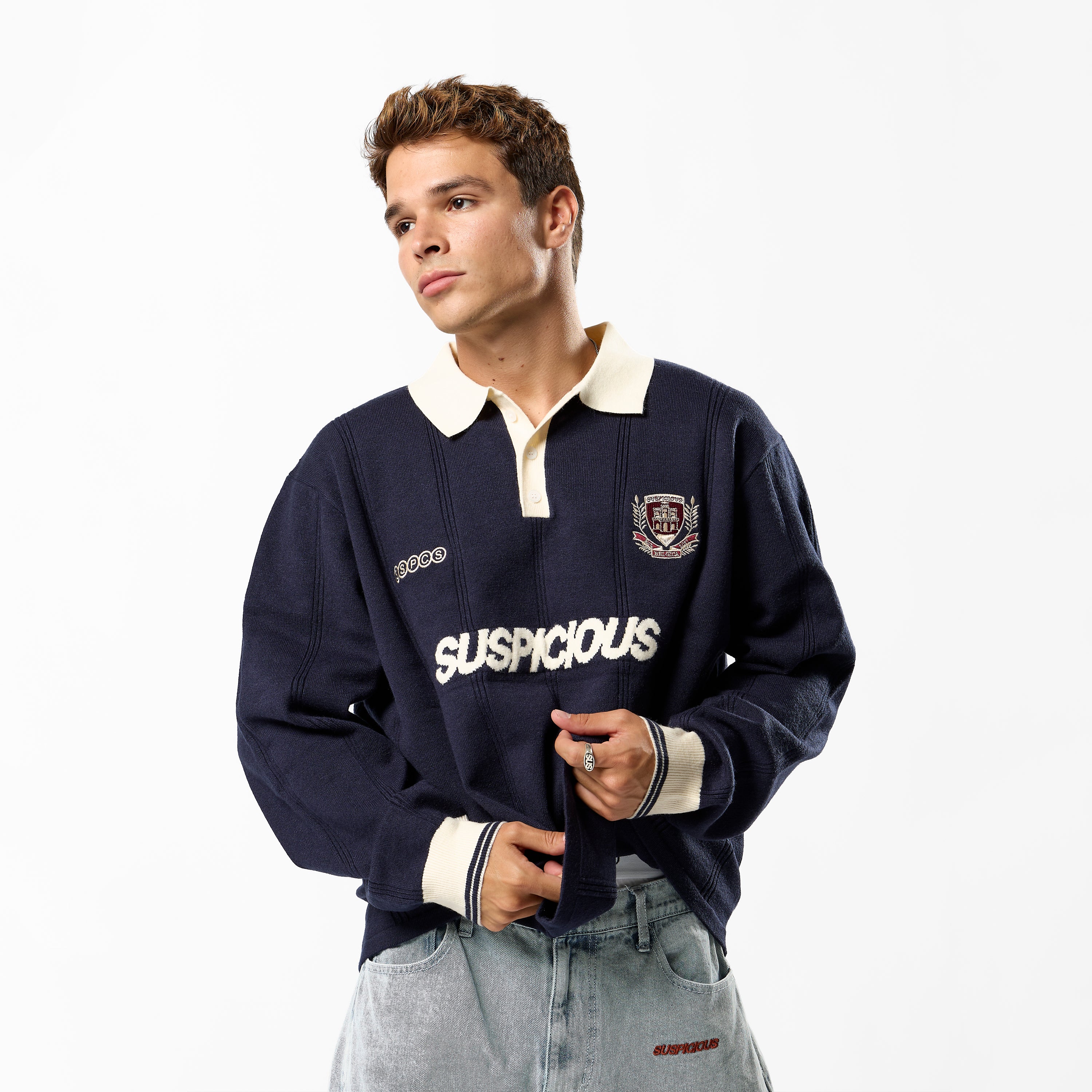Football / Knitted Football Polo - Nightfall - Image 7