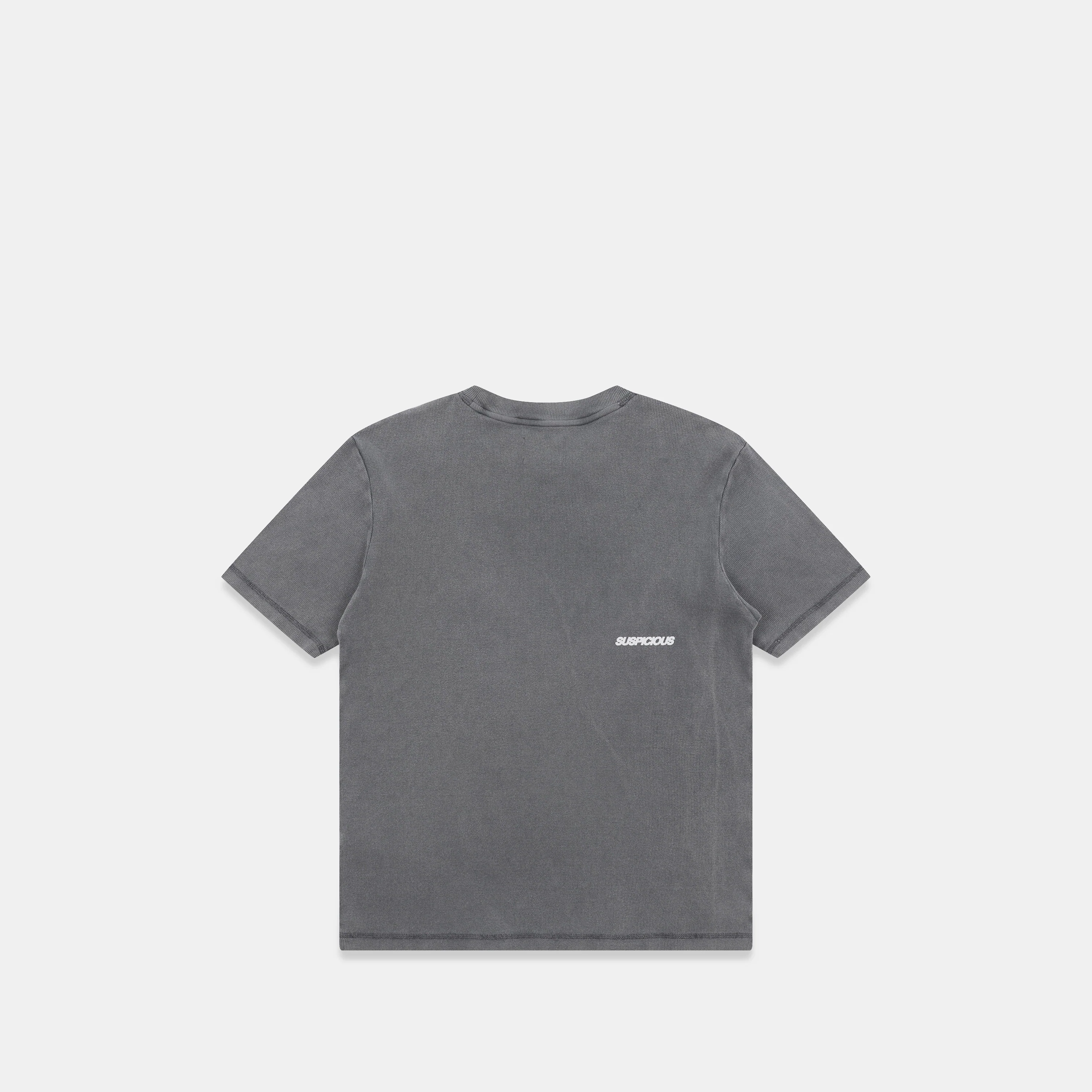 Leopard / Base Rib Tee - Washed Charcoal - Image 9