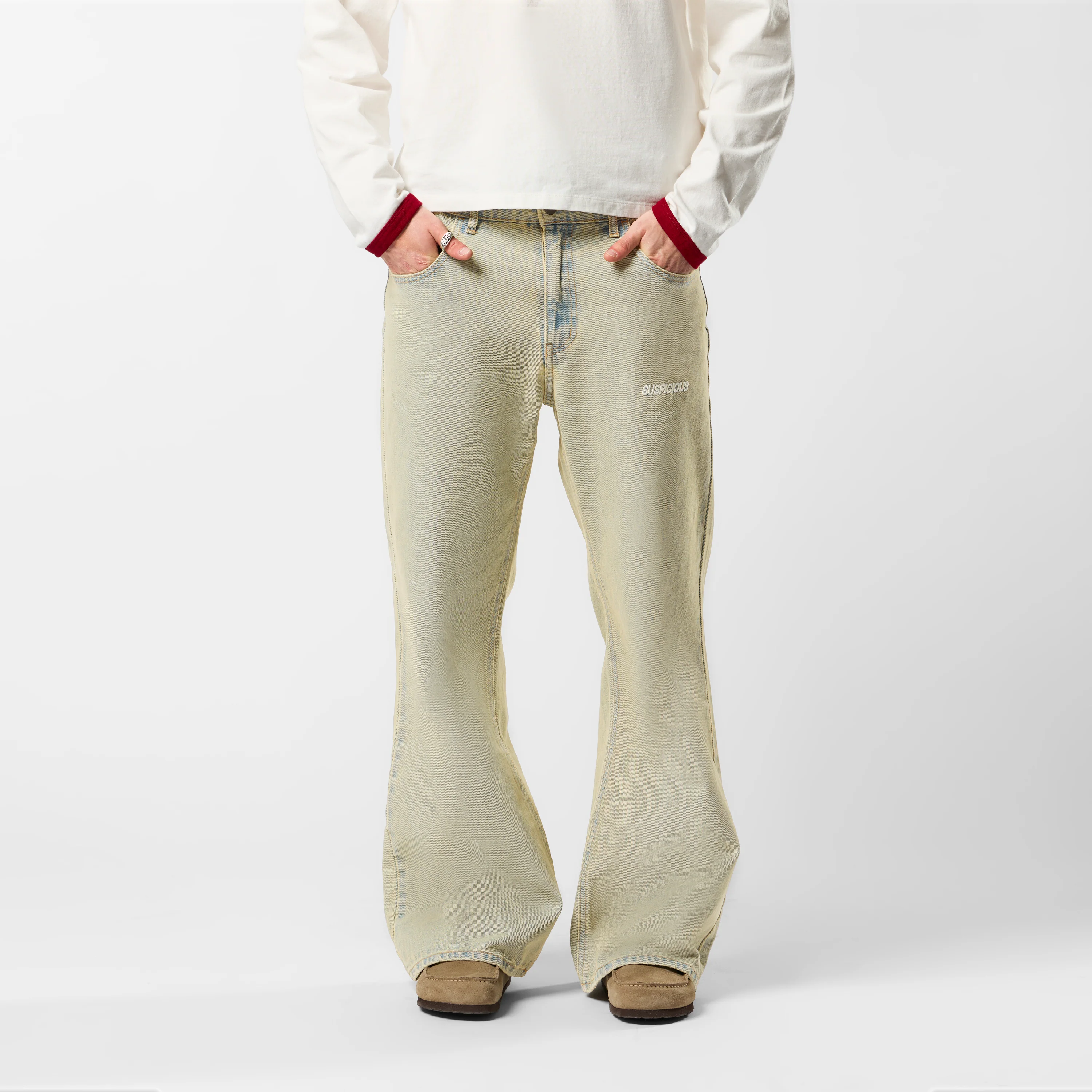Leopard / Essentials Flairy Jeans - Washed Nomad - Image 2