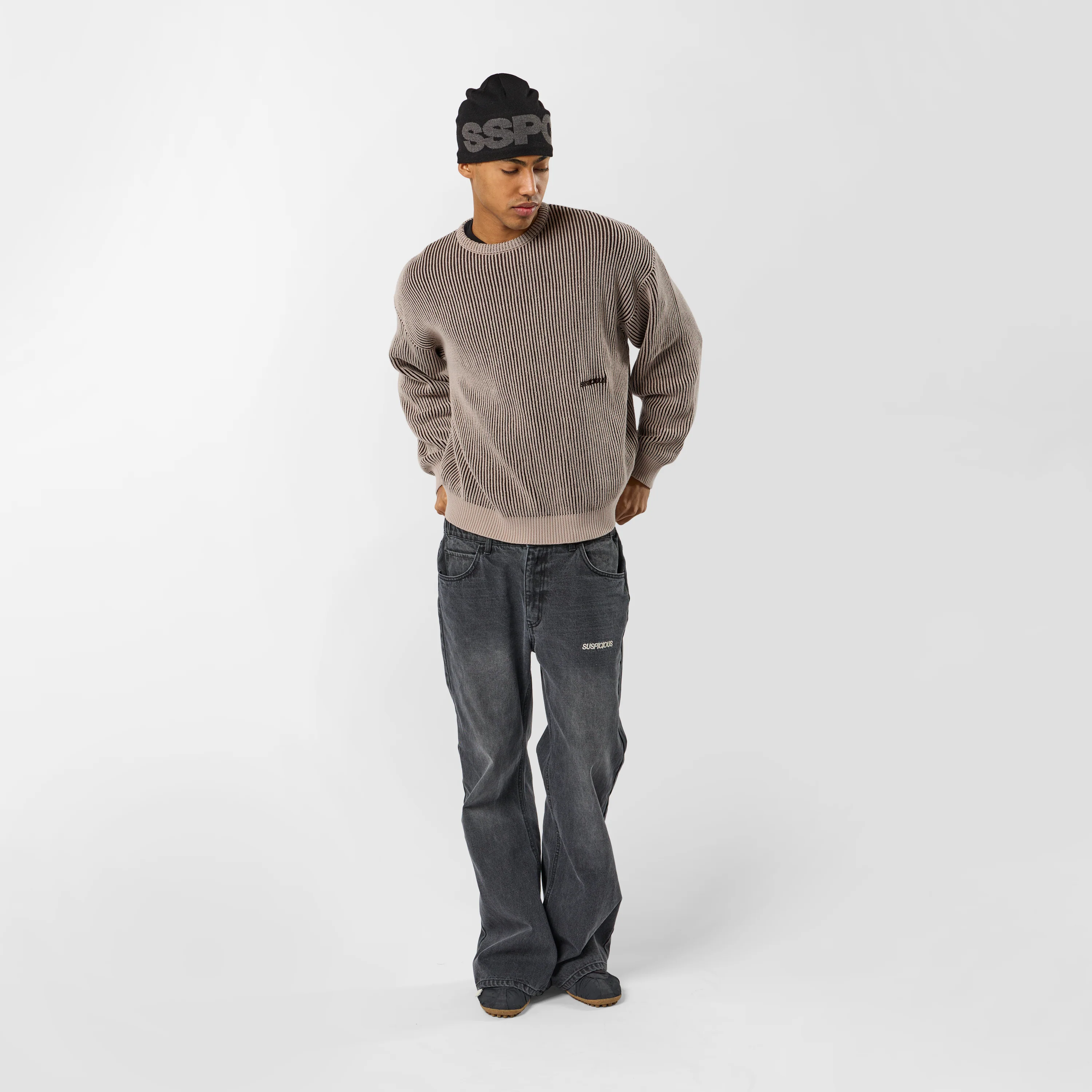 Leopard / Essentials Vintage Knitted Sweat - Brown - Image 8