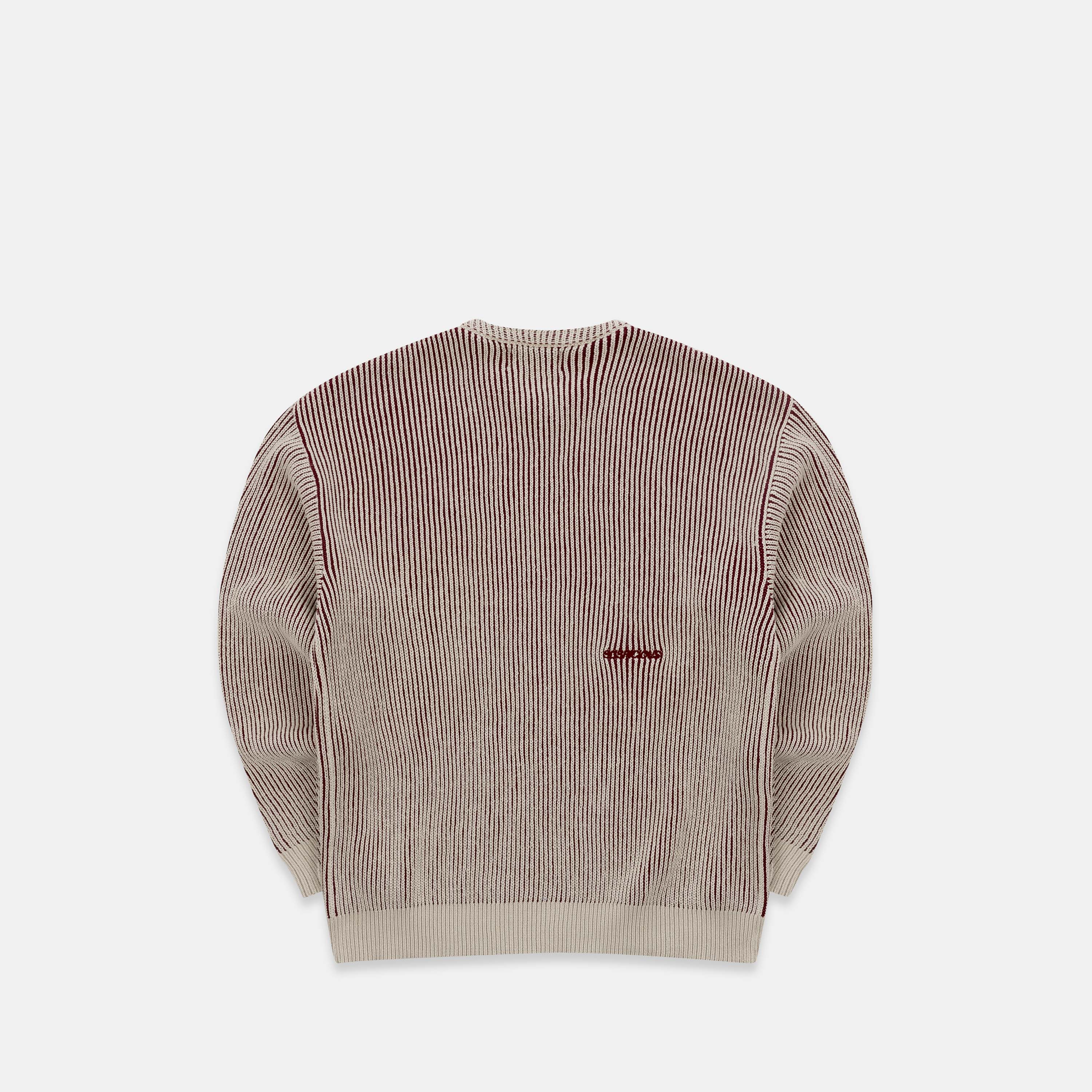 Leopard / Essentials Vintage Knitted Sweat - Burgundy - Image 9