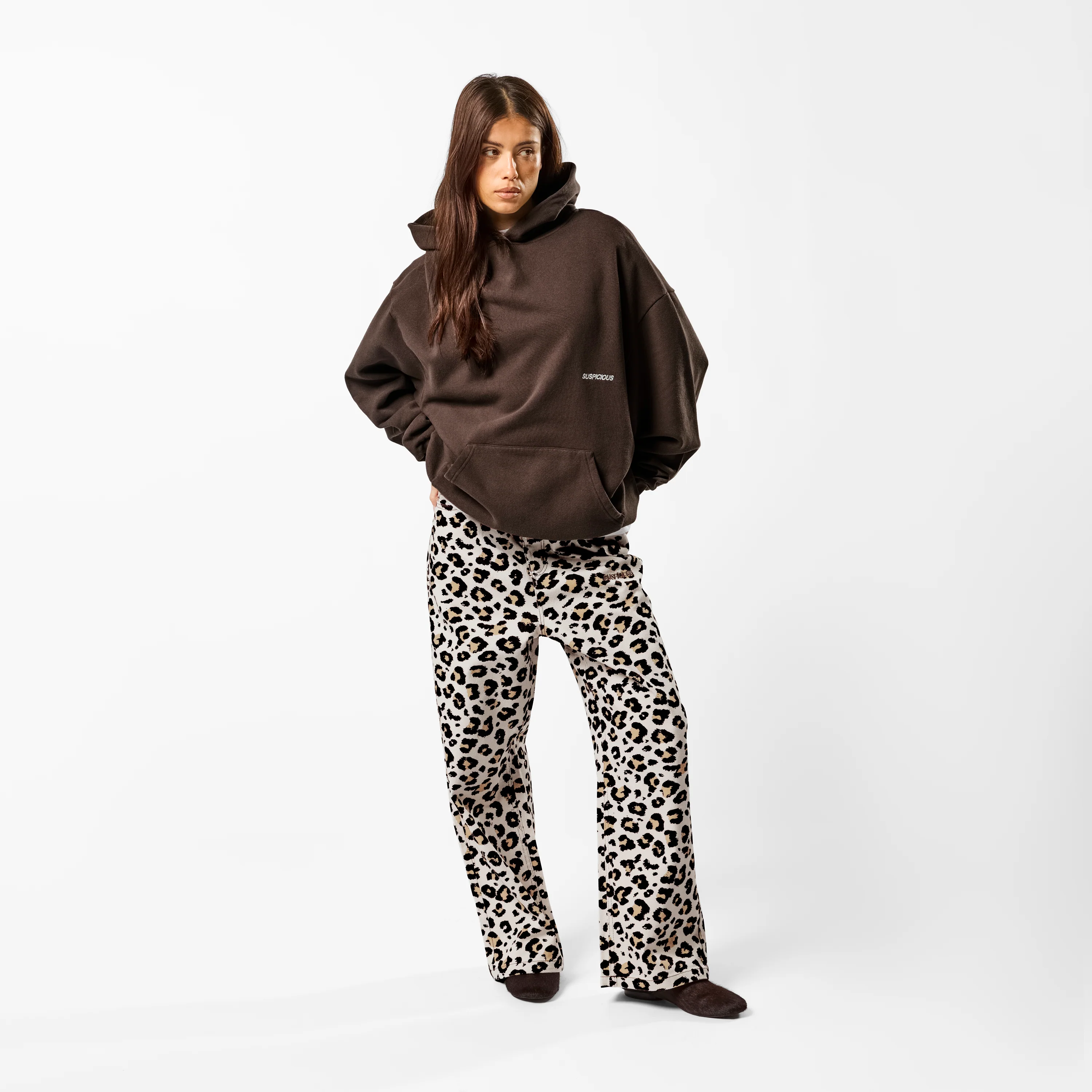 Leopard / Leopard Base Hoodie - Espresso - Image 3
