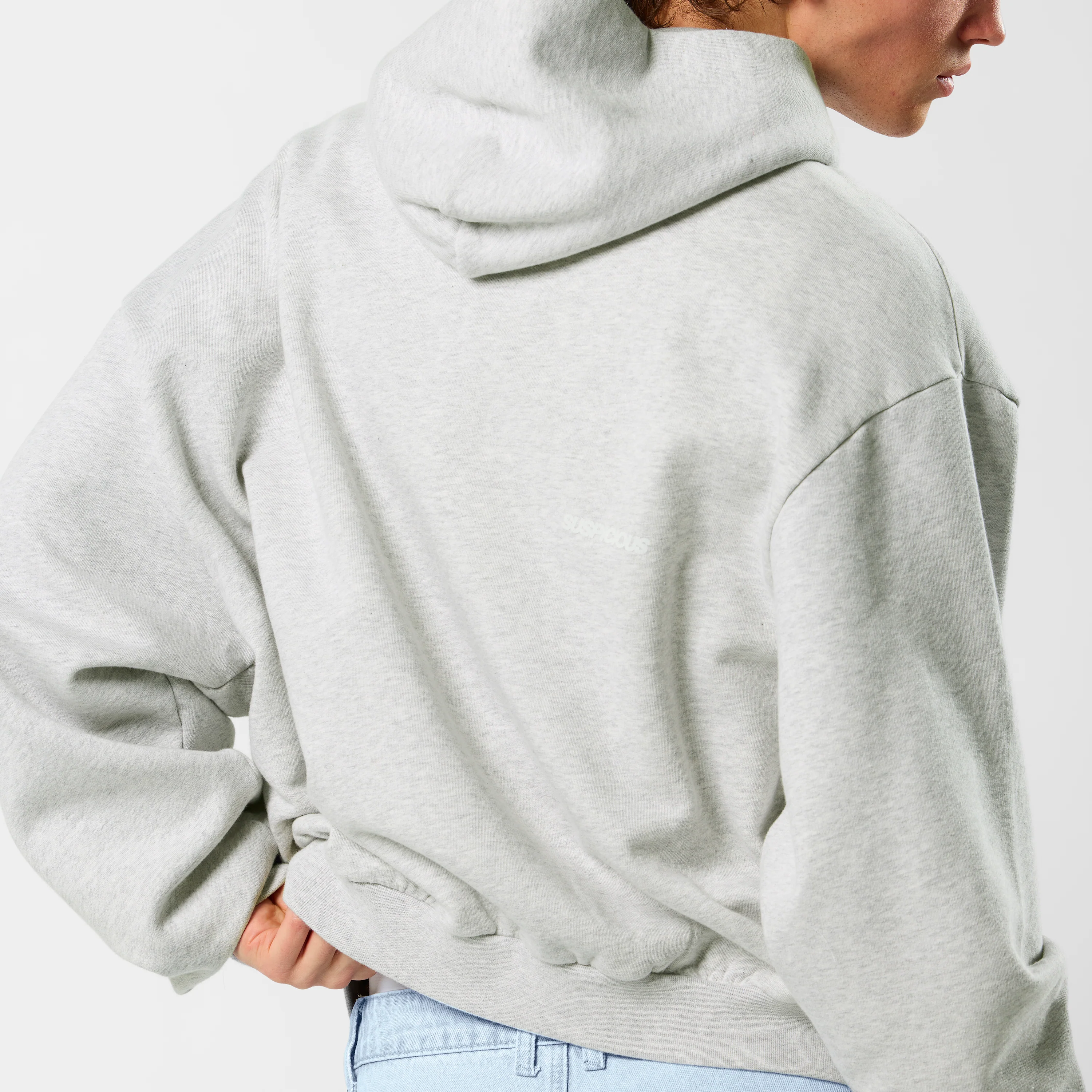 Off Season / Badge Line Up Zip-Up Hoodie - Ash - Image 5