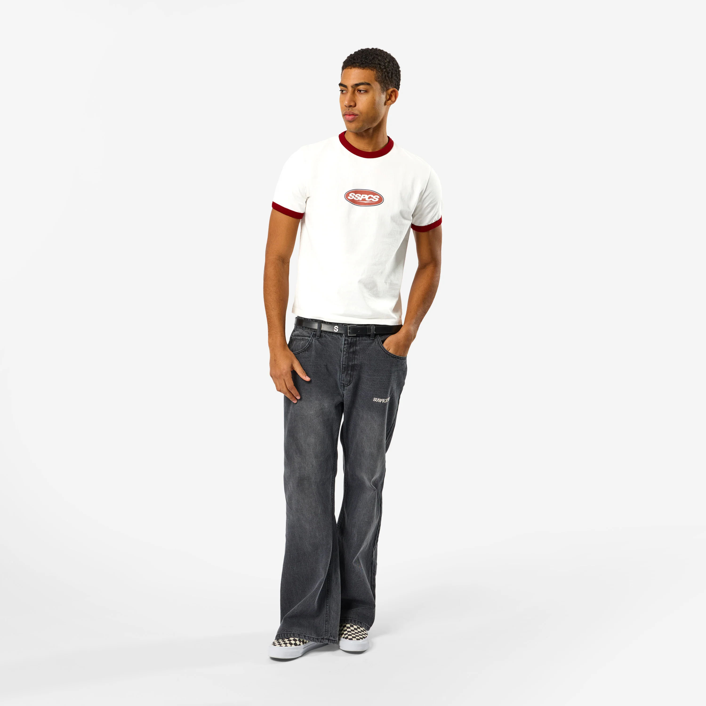 Off Season / Badge Ringer Tee - Red - Image 3