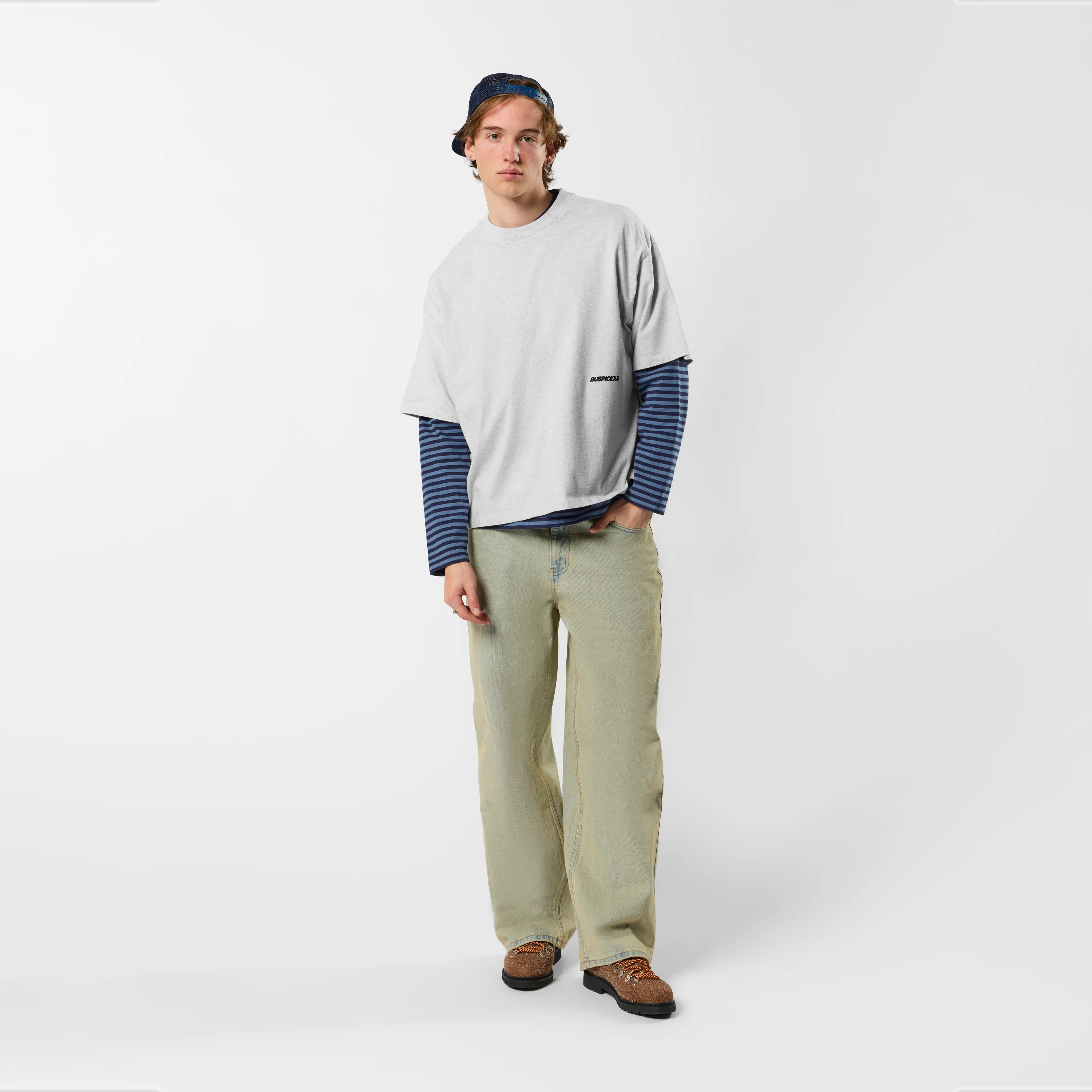 Off Season / Badge Tee - Ash - Image 5