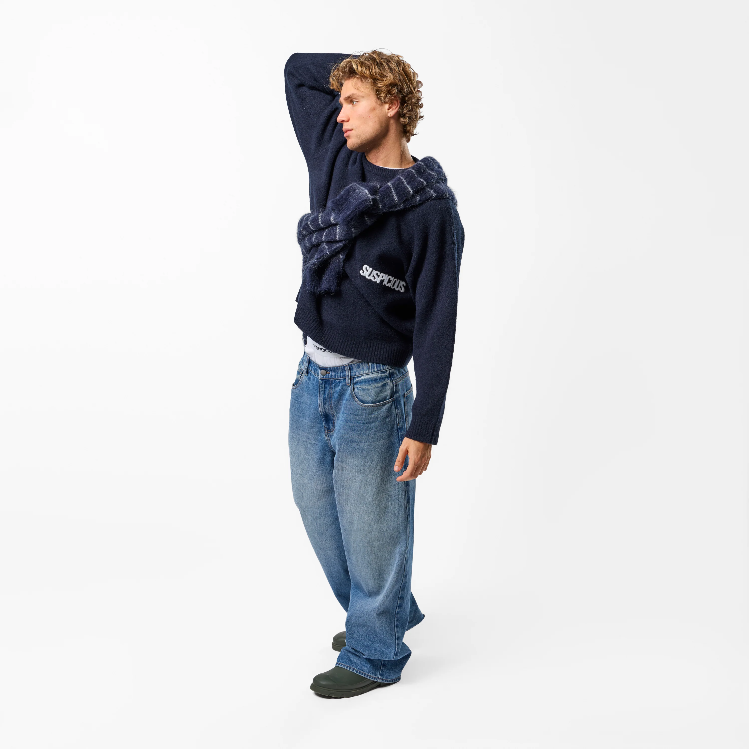 PL / Core Knitted Sweat - Navy - Image 7