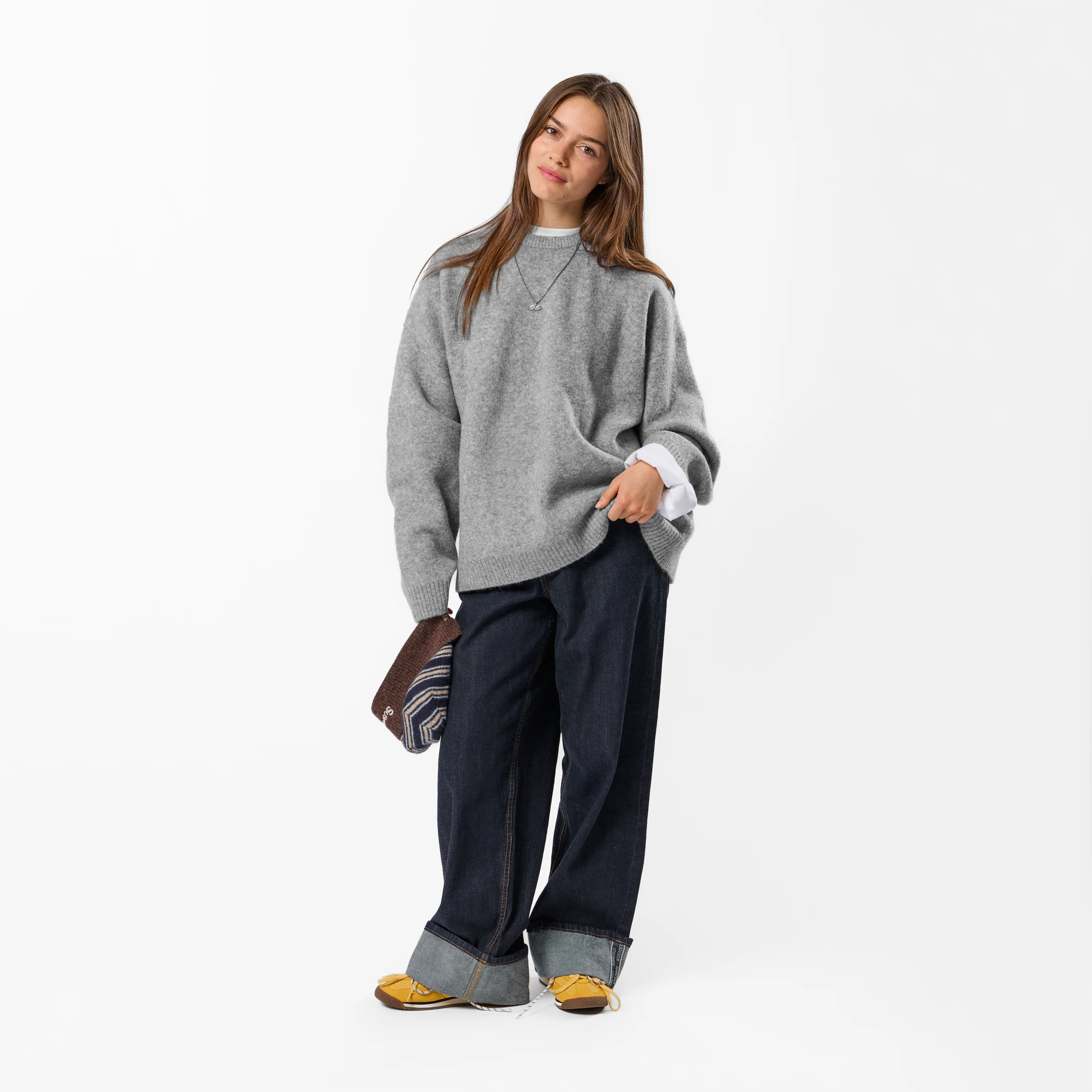 PL / Landscape Knitted Sweat - Heather Grey - Image 3