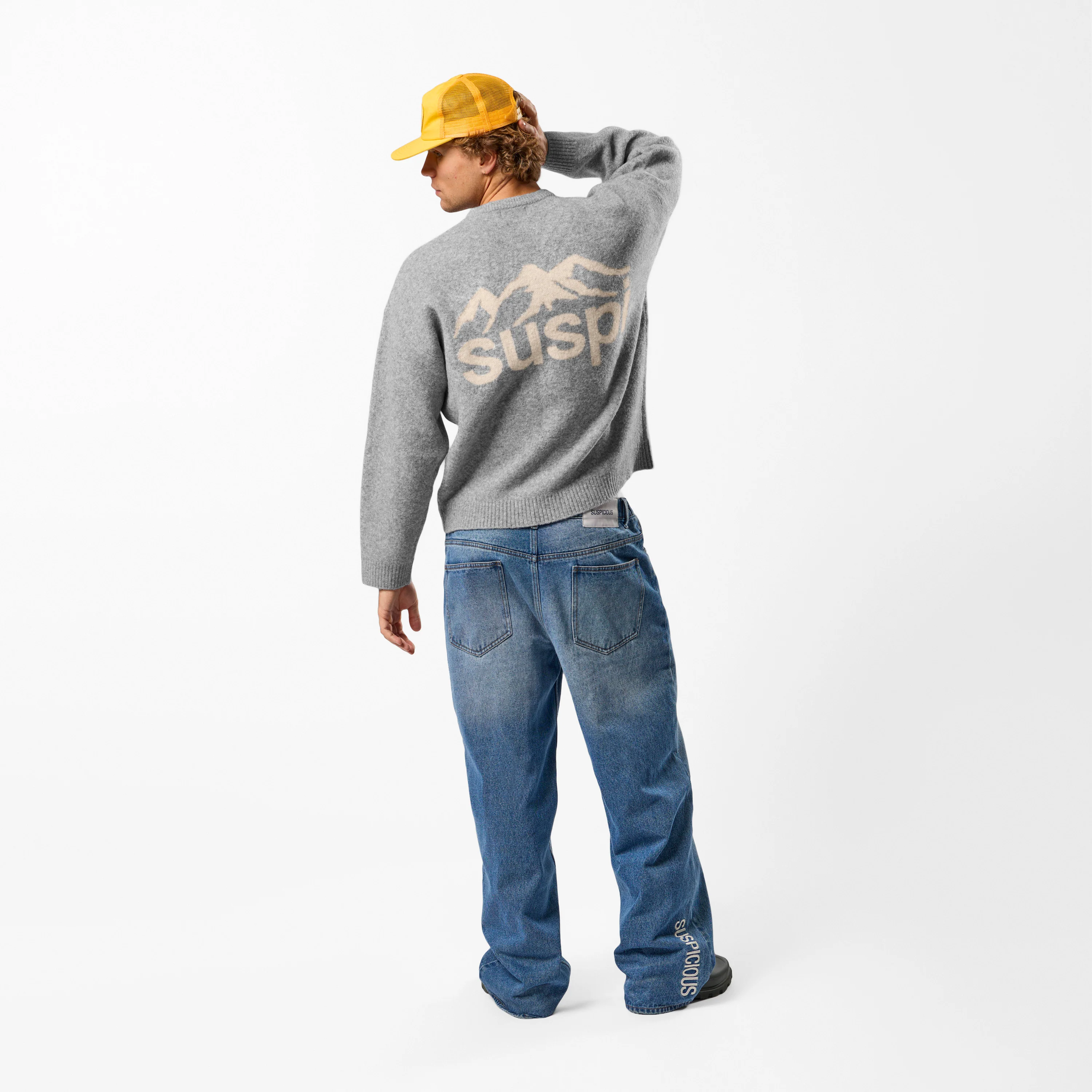 PL / Landscape Knitted Sweat - Heather Grey - Image 6