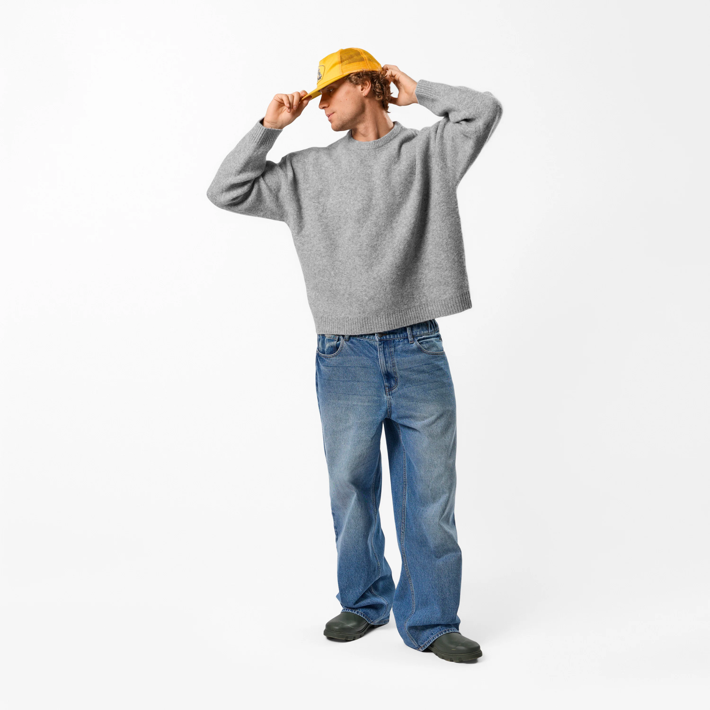 PL / Landscape Knitted Sweat - Heather Grey - Image 8