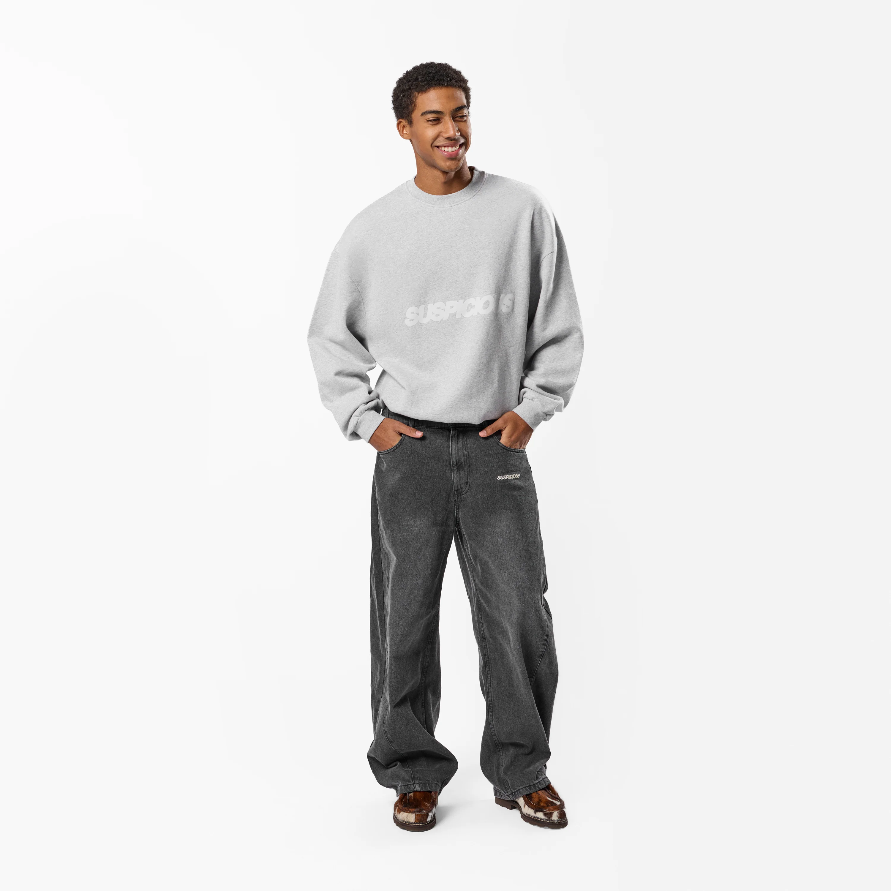 PL / Slanted Crewneck - Neutral Heather - Image 3