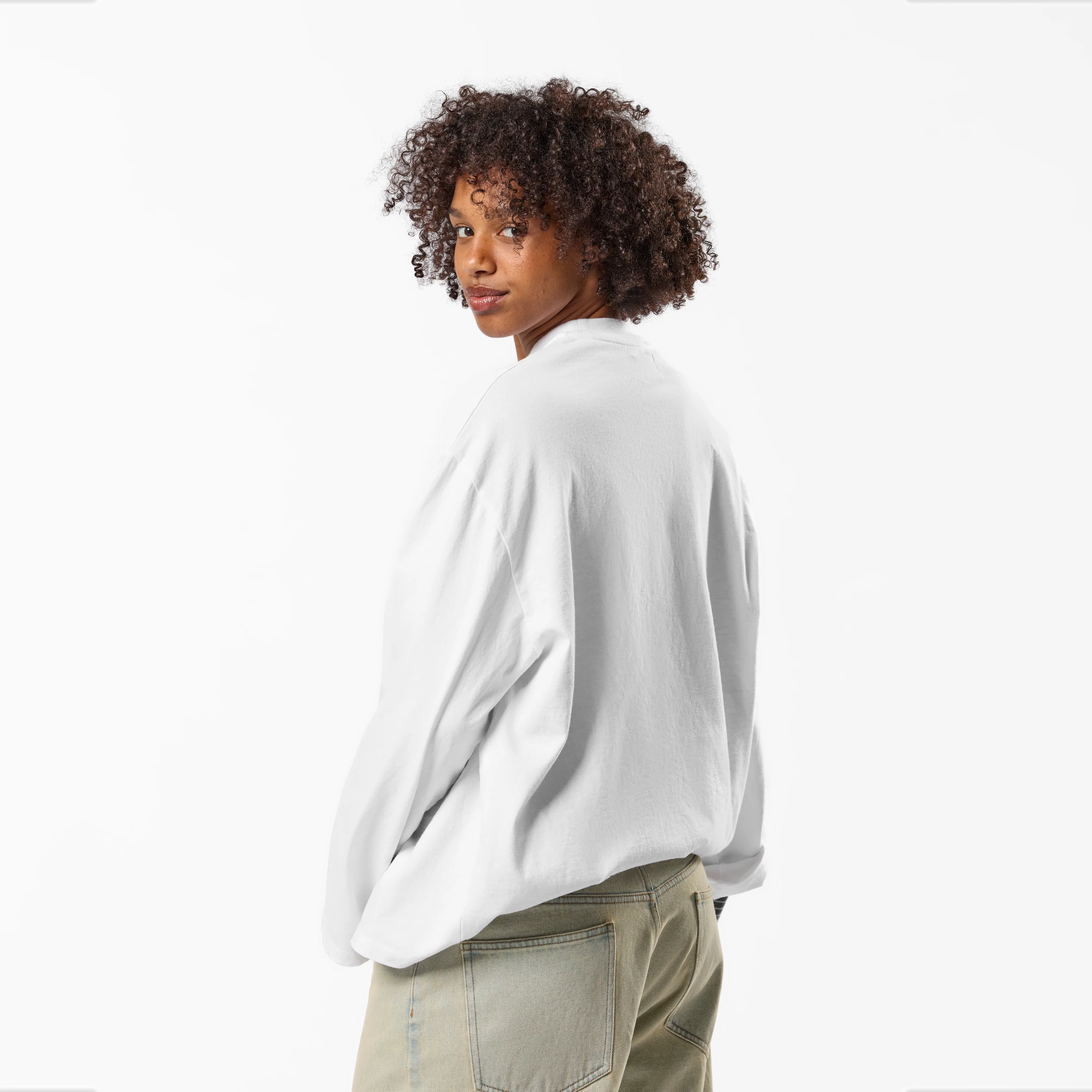 PL / Slanted Longsleeve - White - Image 5