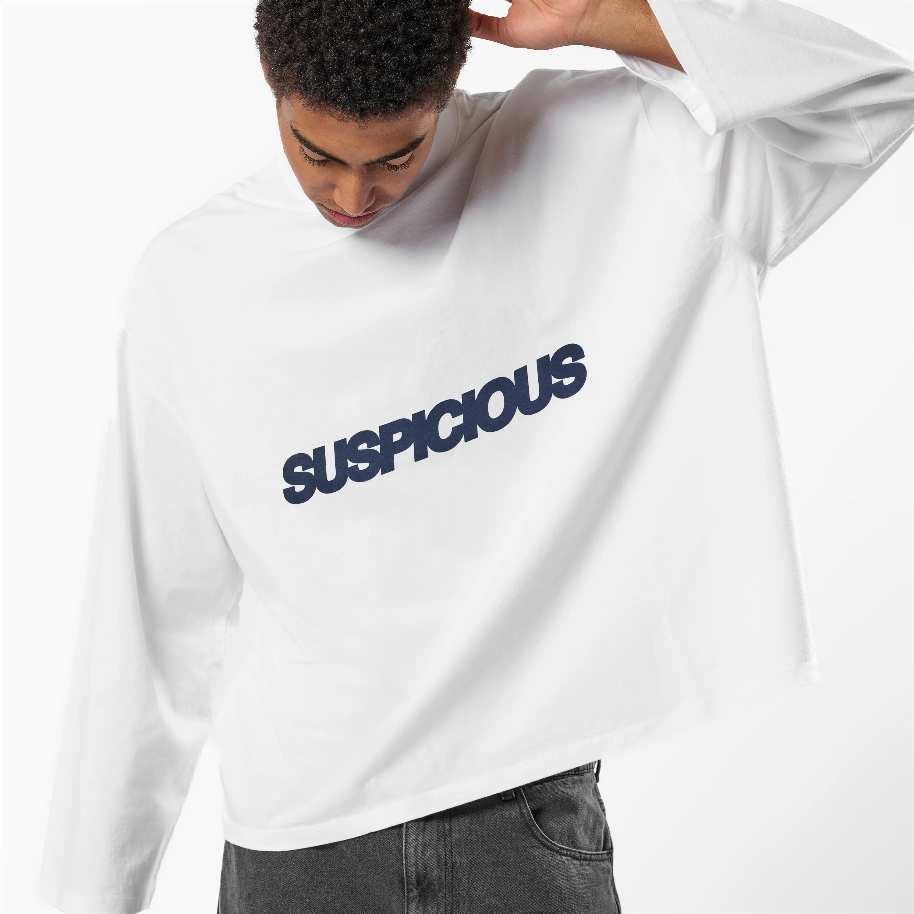 PL / Slanted Longsleeve - White - Image 6