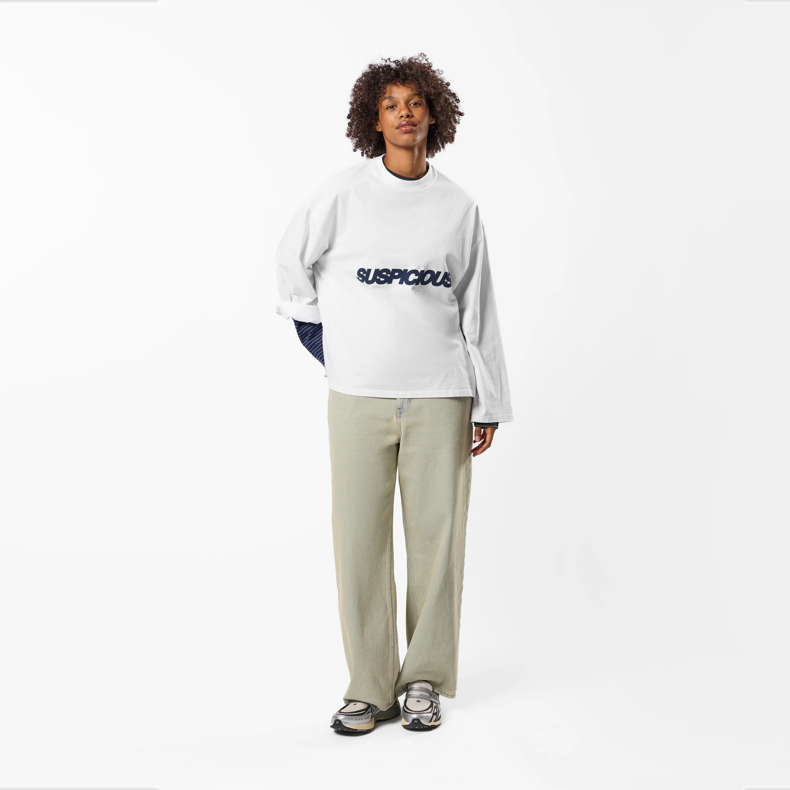 PL / Slanted Longsleeve - White - Image 8