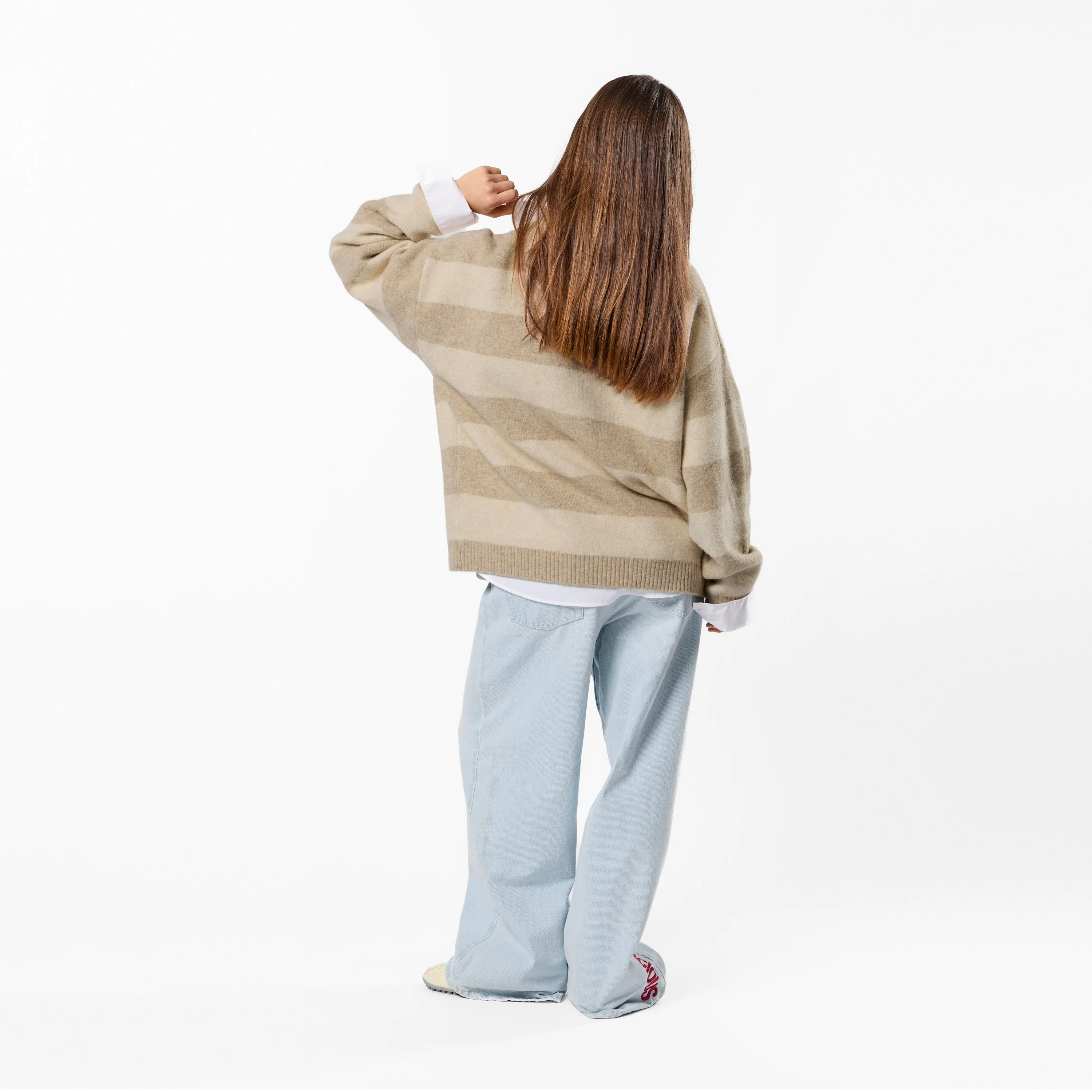 PL / Striped Knitted Sweat - Dune - Image 4
