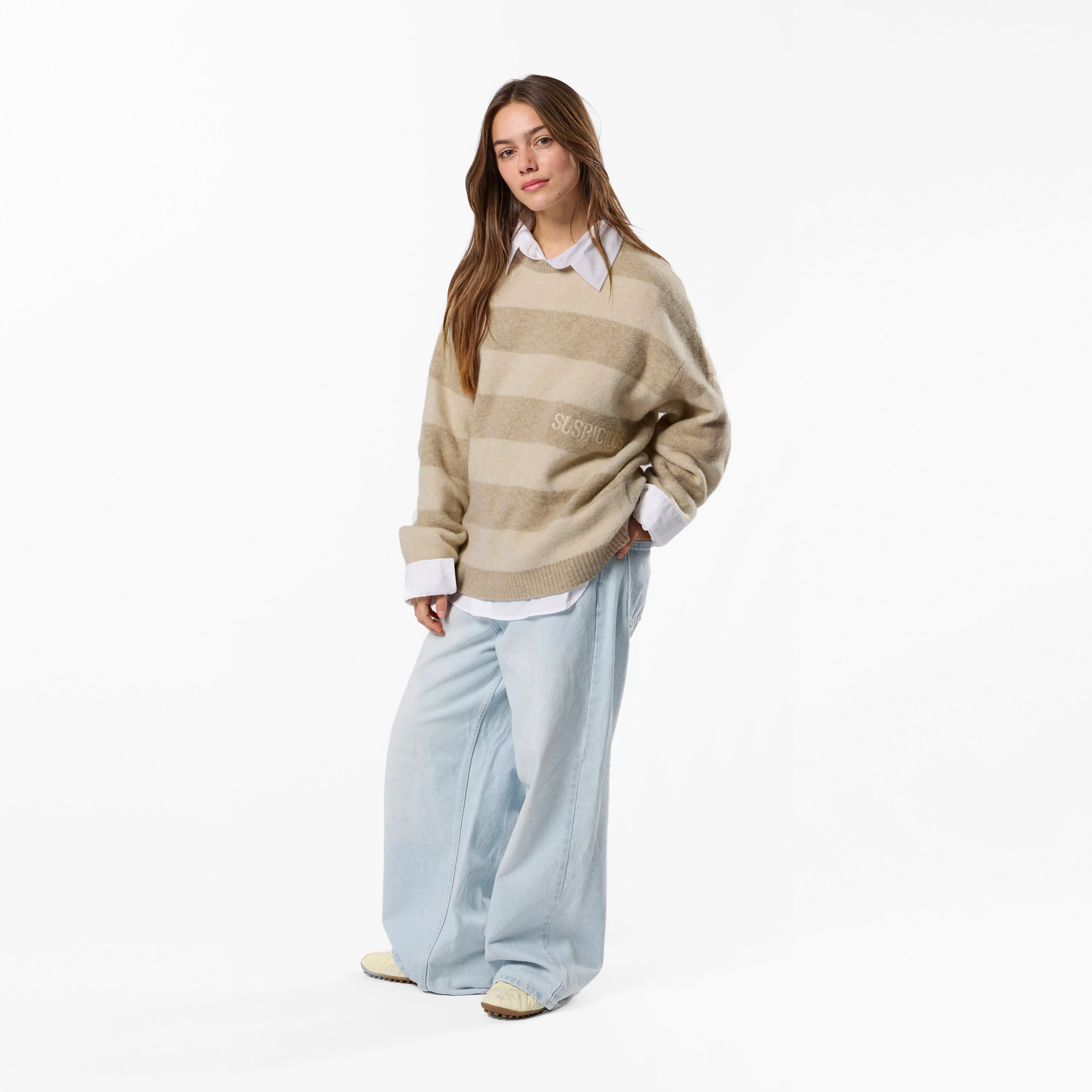 PL / Striped Knitted Sweat - Dune - Image 7