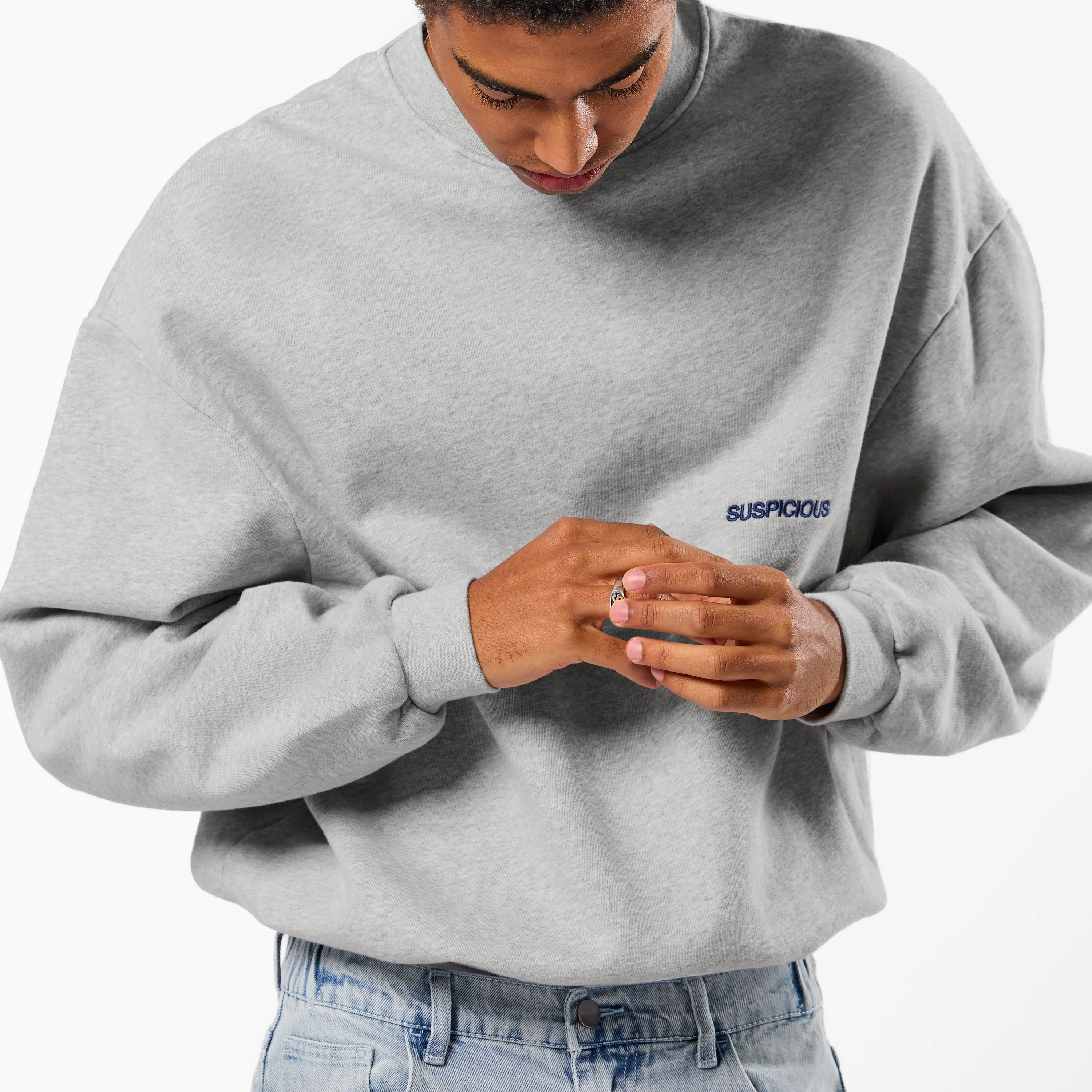 PL / The Essentials Crewneck - Neutral Heather - Image 6