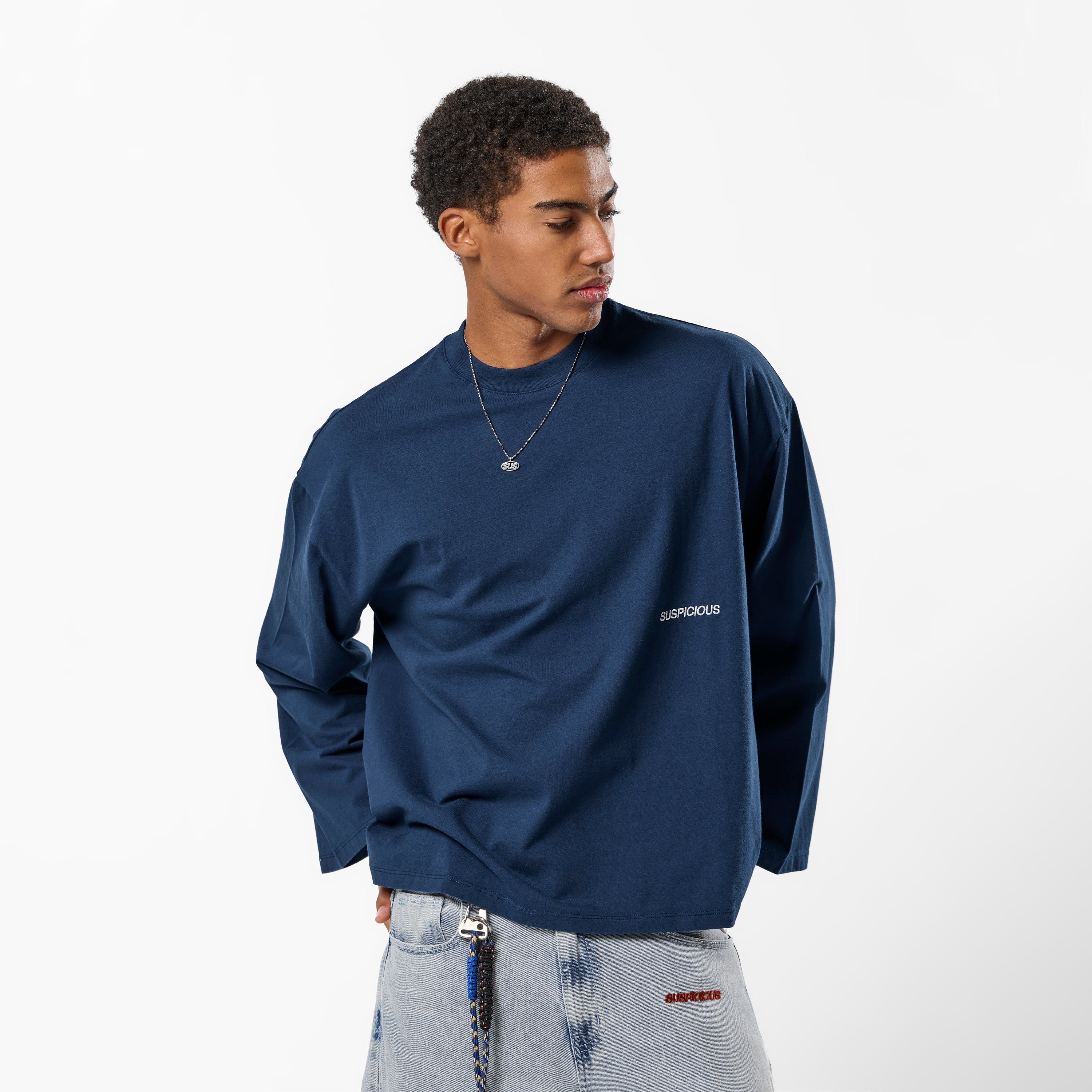 PL / The Essentials Longsleeve - Navy - Image 8
