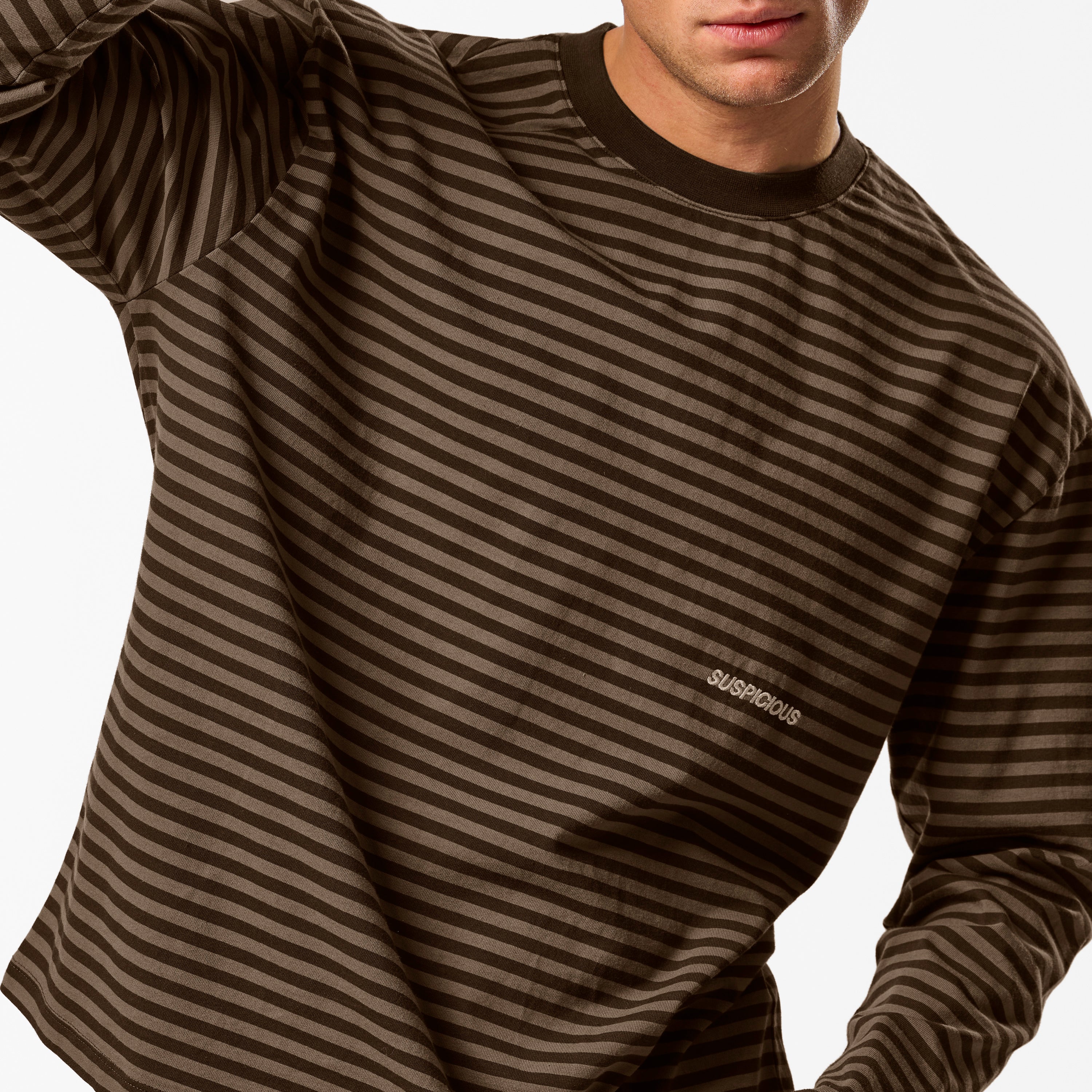 PL / The Essentials Striped Longsleeve - Espresso Tone - Image 2